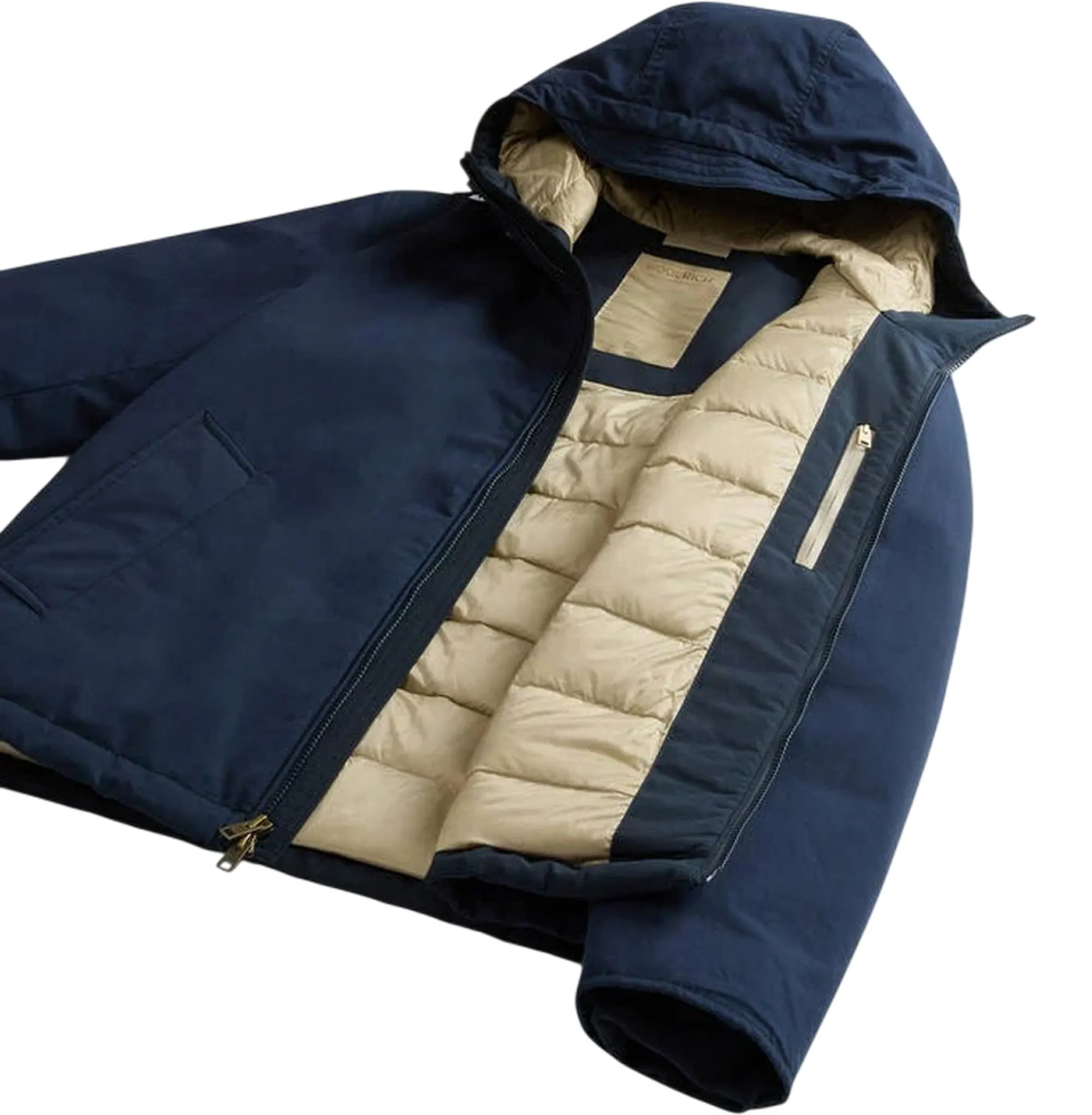 Woolrich Giubbino Mountain Cloth Pacific Blu Woou2047Mb 200168