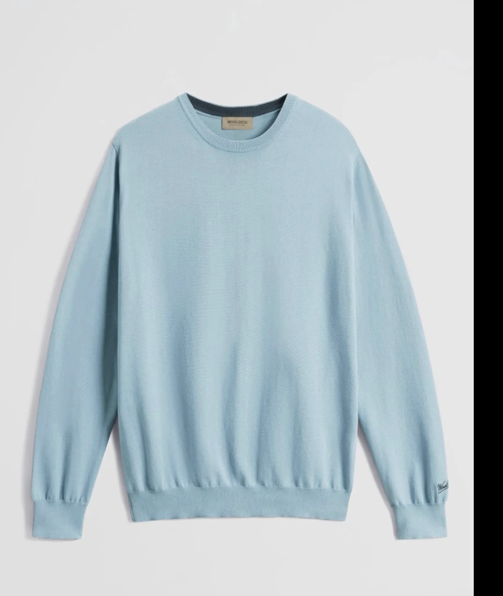 Woolrich Maglia Logo Celeste Wokn0331Mr 150653