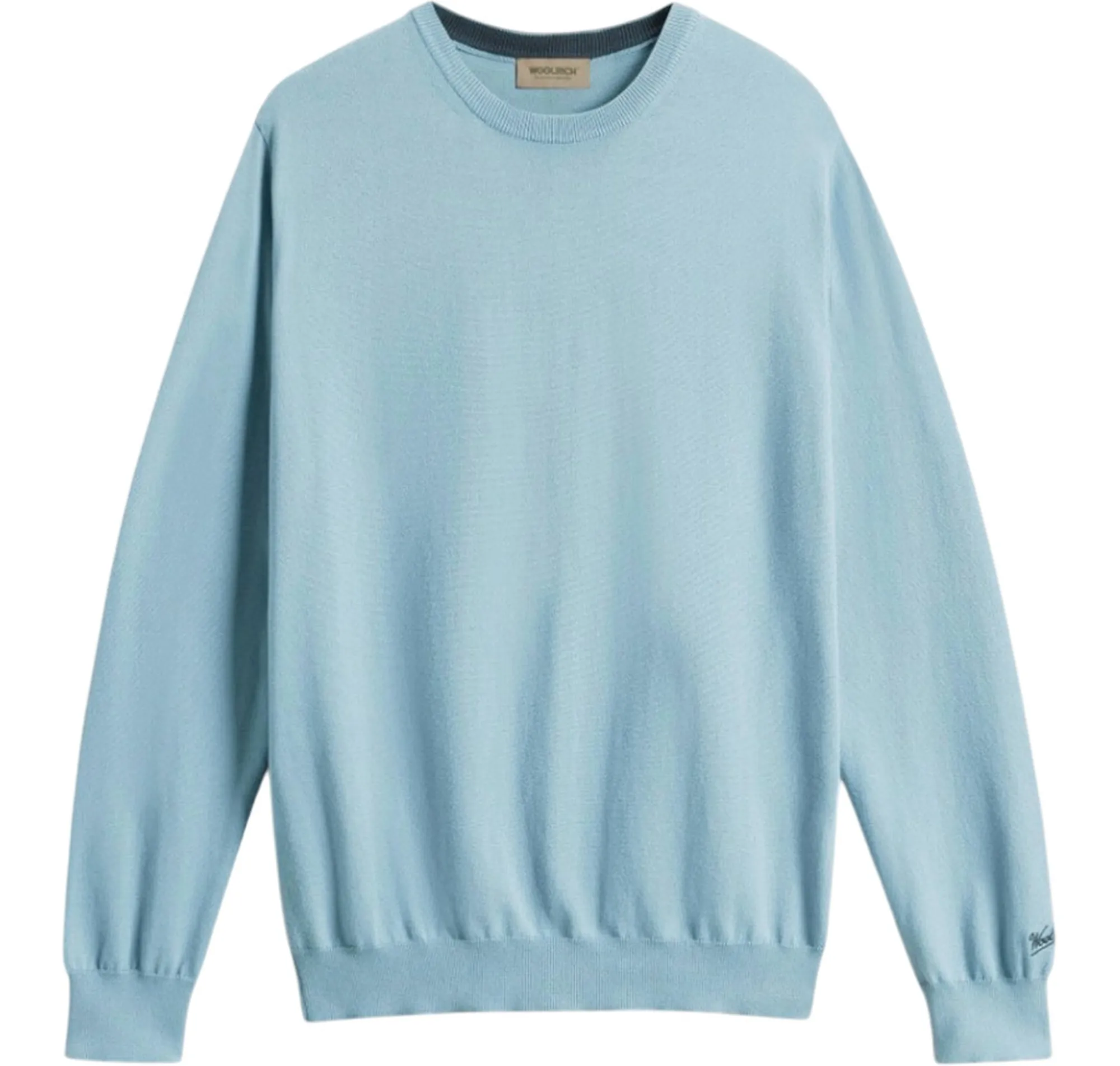 Woolrich Maglia Logo Celeste Wokn0331Mr 176673