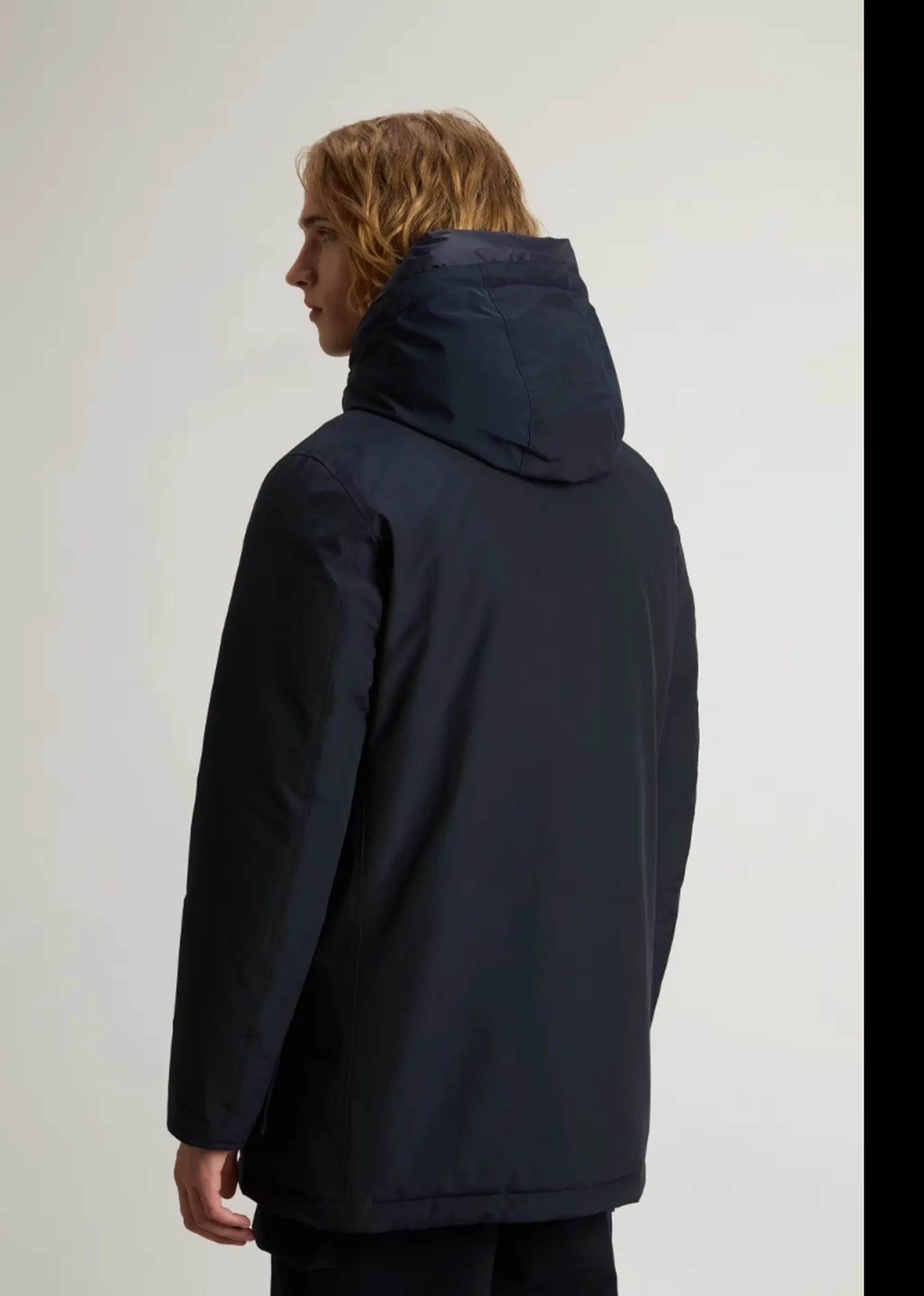 Woolrich Parka Arctic Melton Blu Woou0483Mb 197309