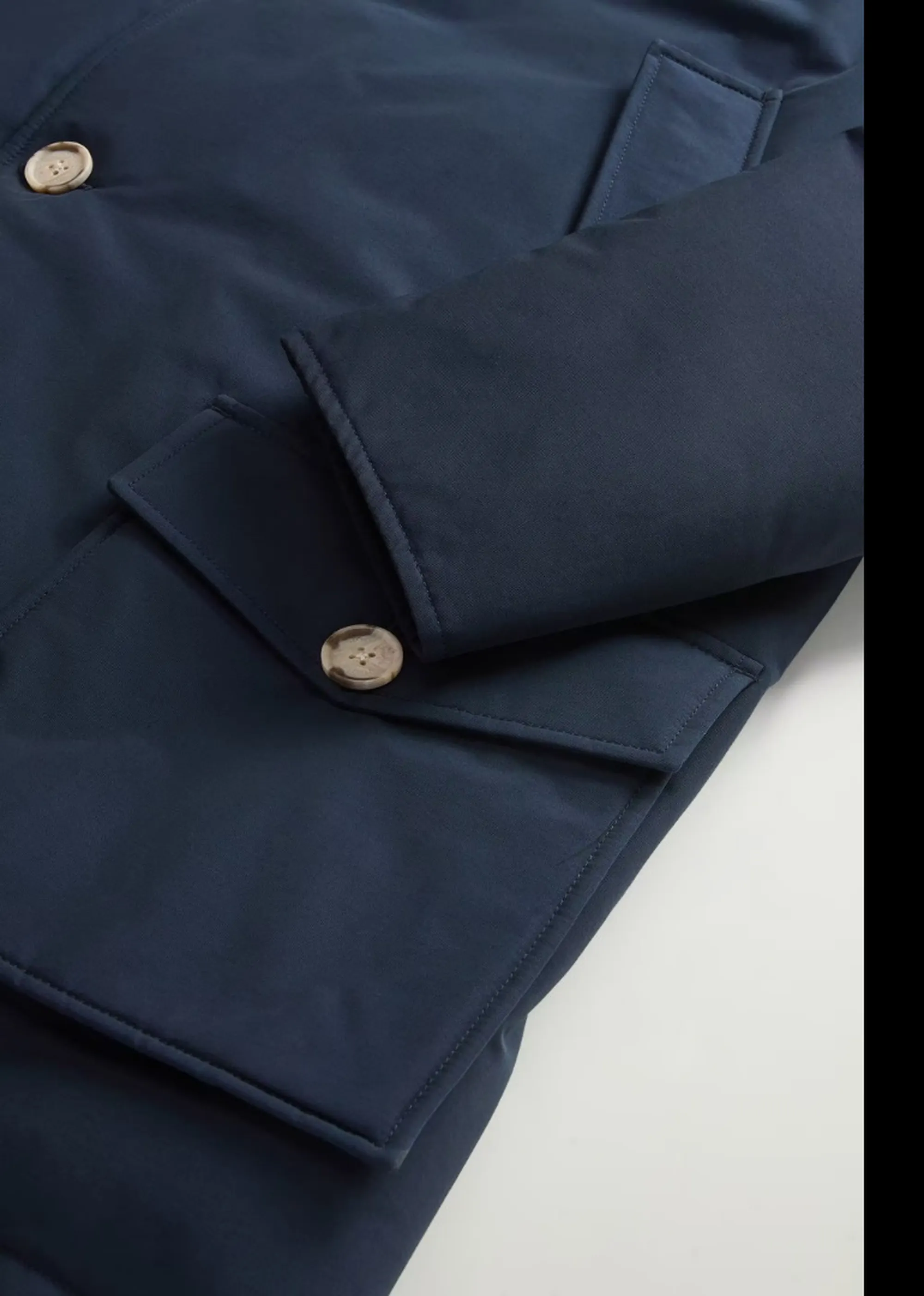 Woolrich Parka Arctic Melton Blu Woou0483Mb 197313