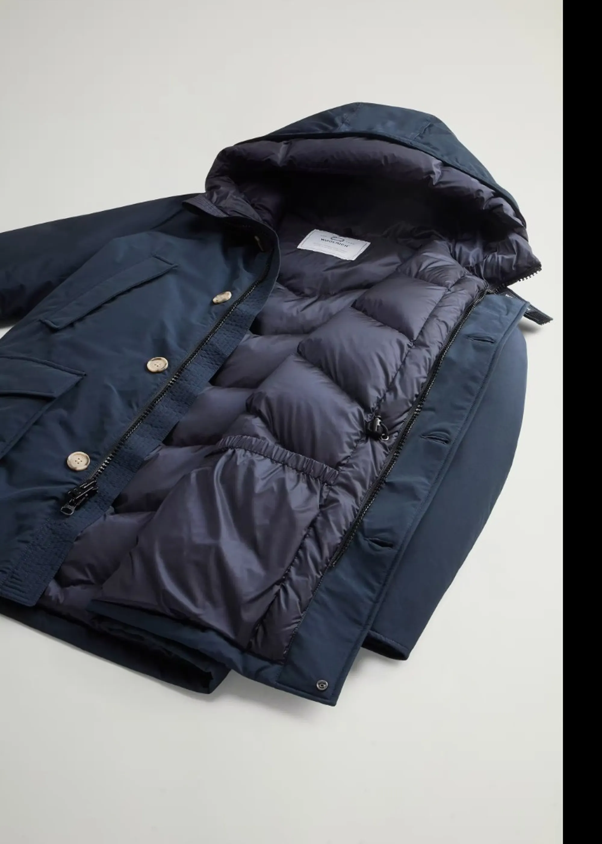 Woolrich Parka Arctic Melton Blu Woou0483Mb 197314