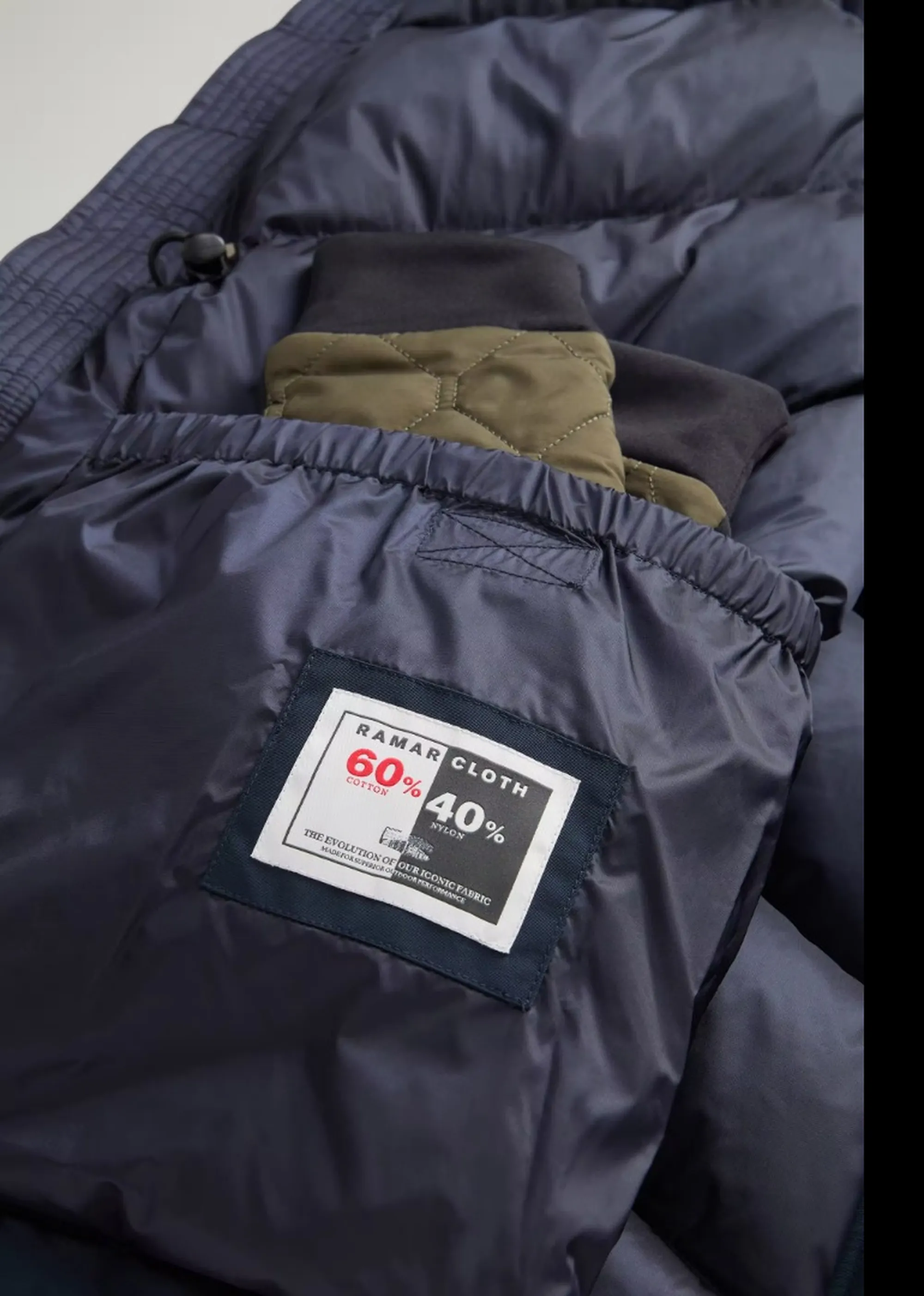 Woolrich Parka Arctic Melton Blu Woou0483Mb 197315