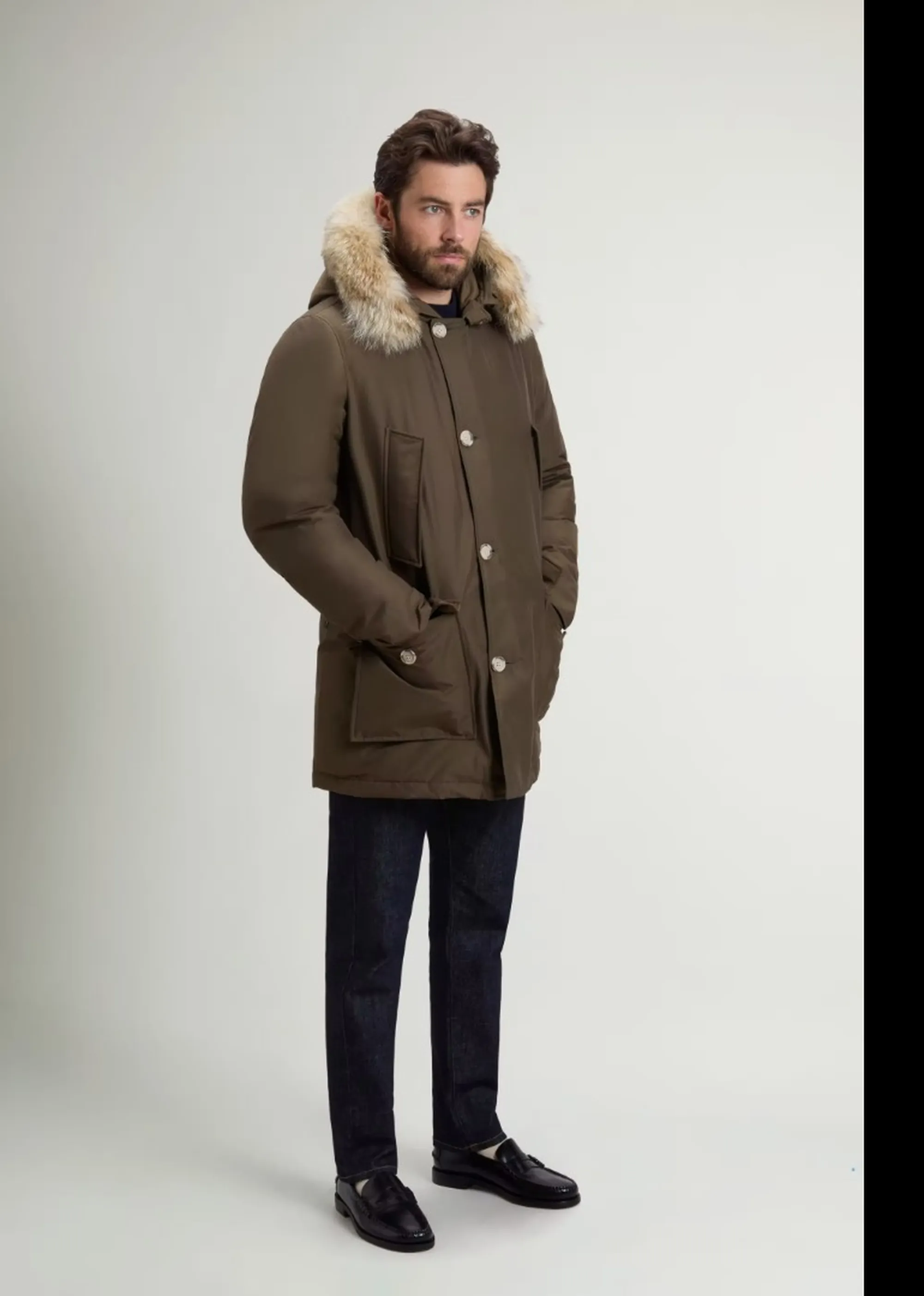 Woolrich Parka Arctic Detachable Fur Dark Green Woou0482Mb 197218