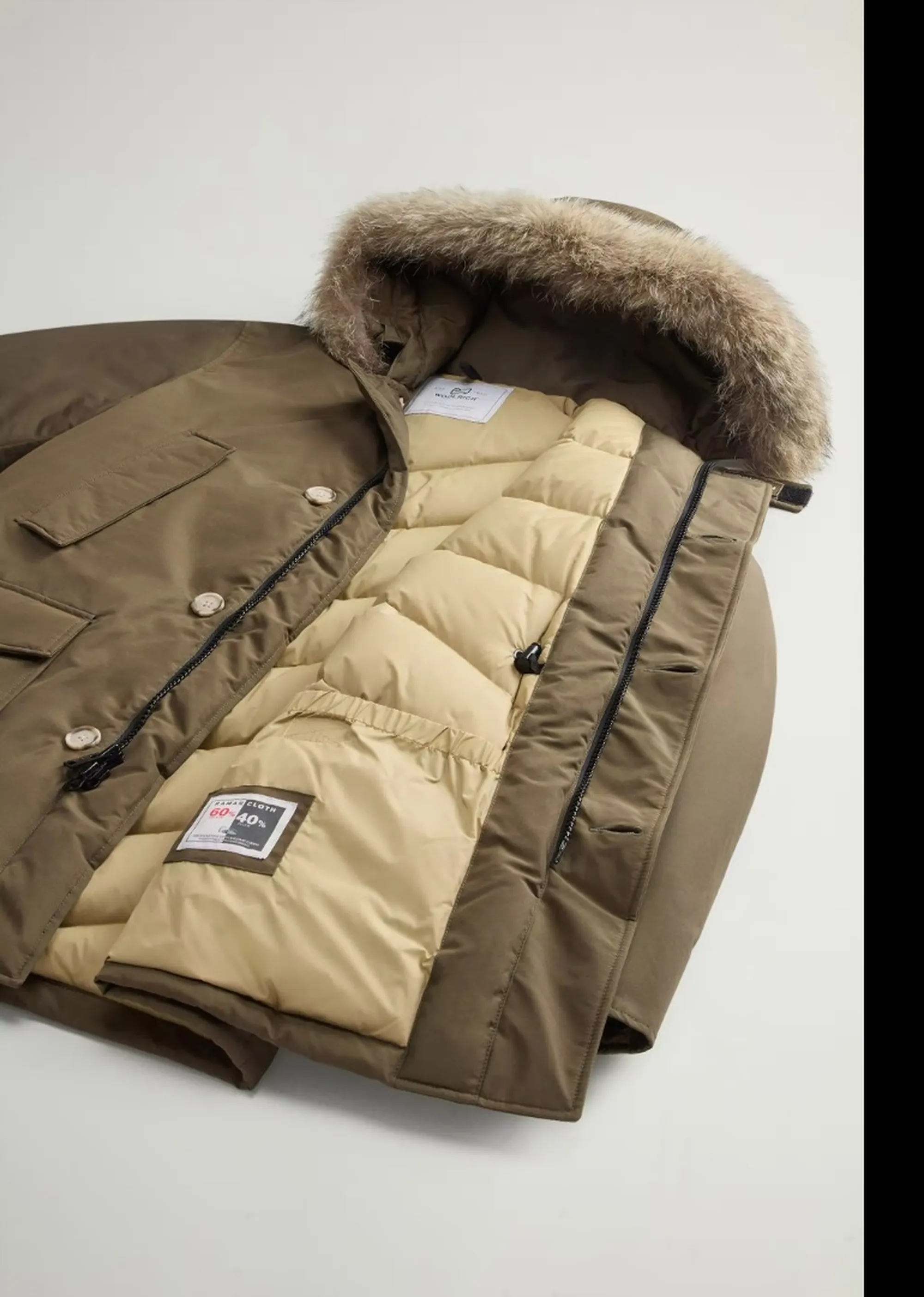 Woolrich Parka Arctic Detachable Fur Dark Green Woou0482Mb 197224