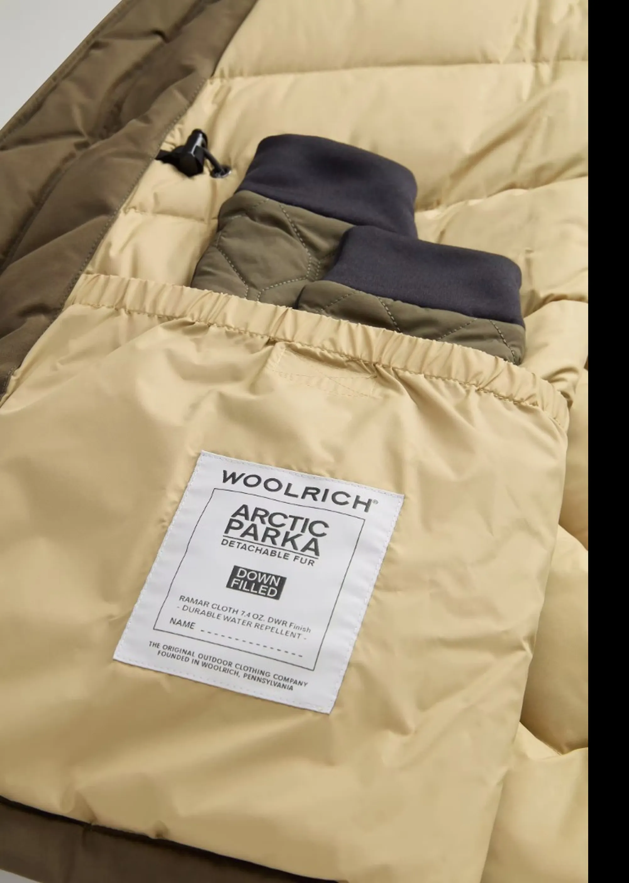 Woolrich Parka Arctic Detachable Fur Dark Green Woou0482Mb 197225