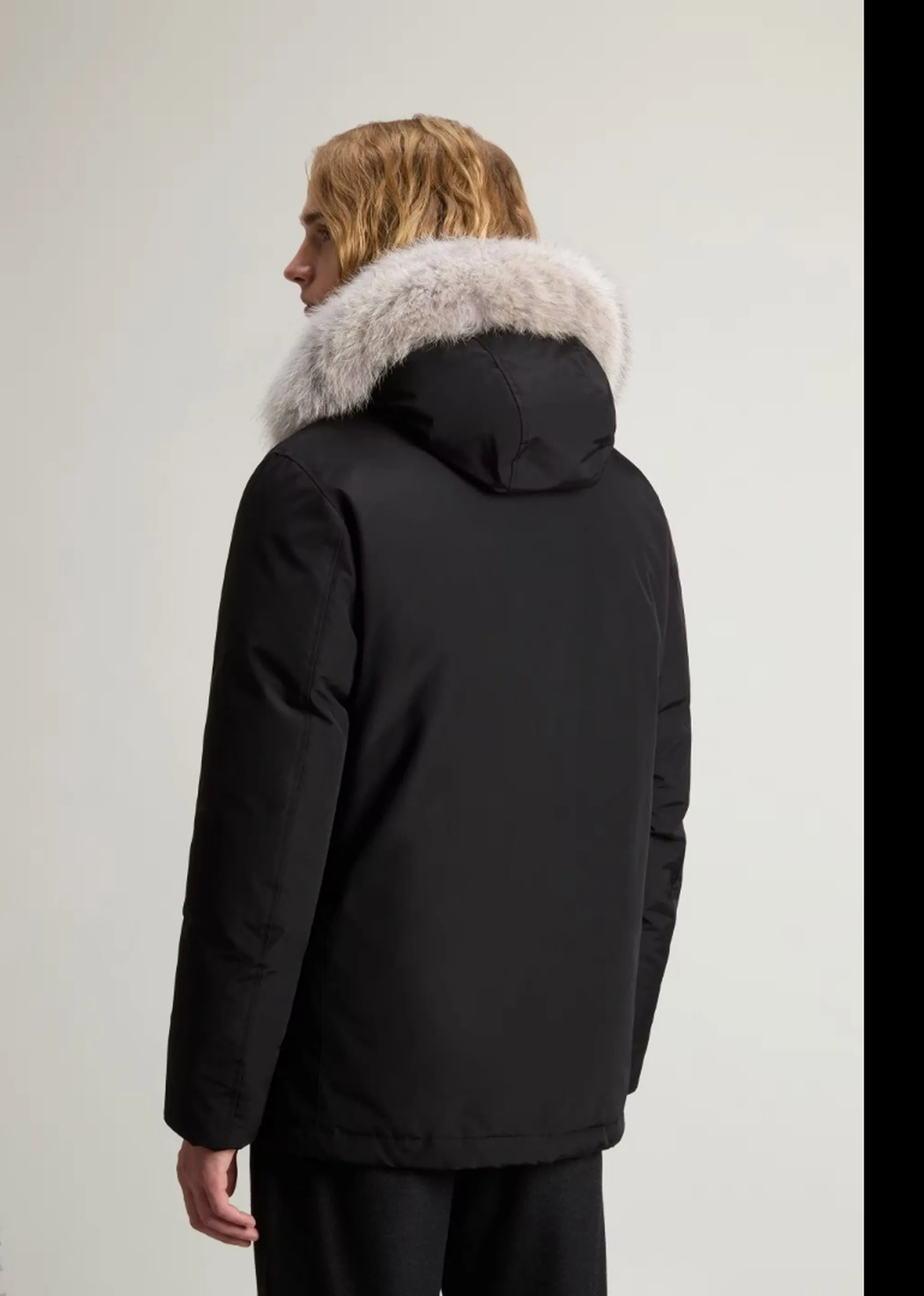 Woolrich Parka Arctic Detachable Fur Anorak Black Woou0484Mb 197461