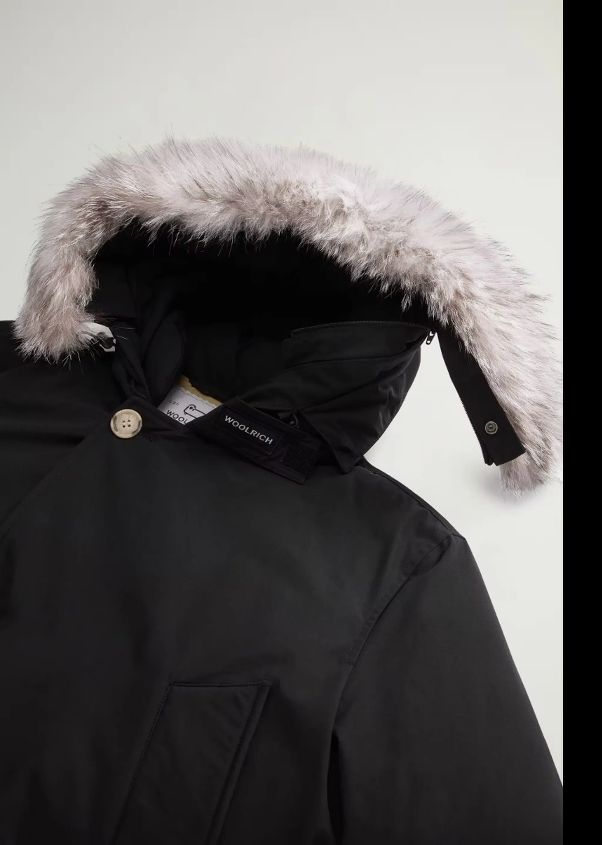 Woolrich Parka Arctic Detachable Fur Anorak Black Woou0484Mb 197465