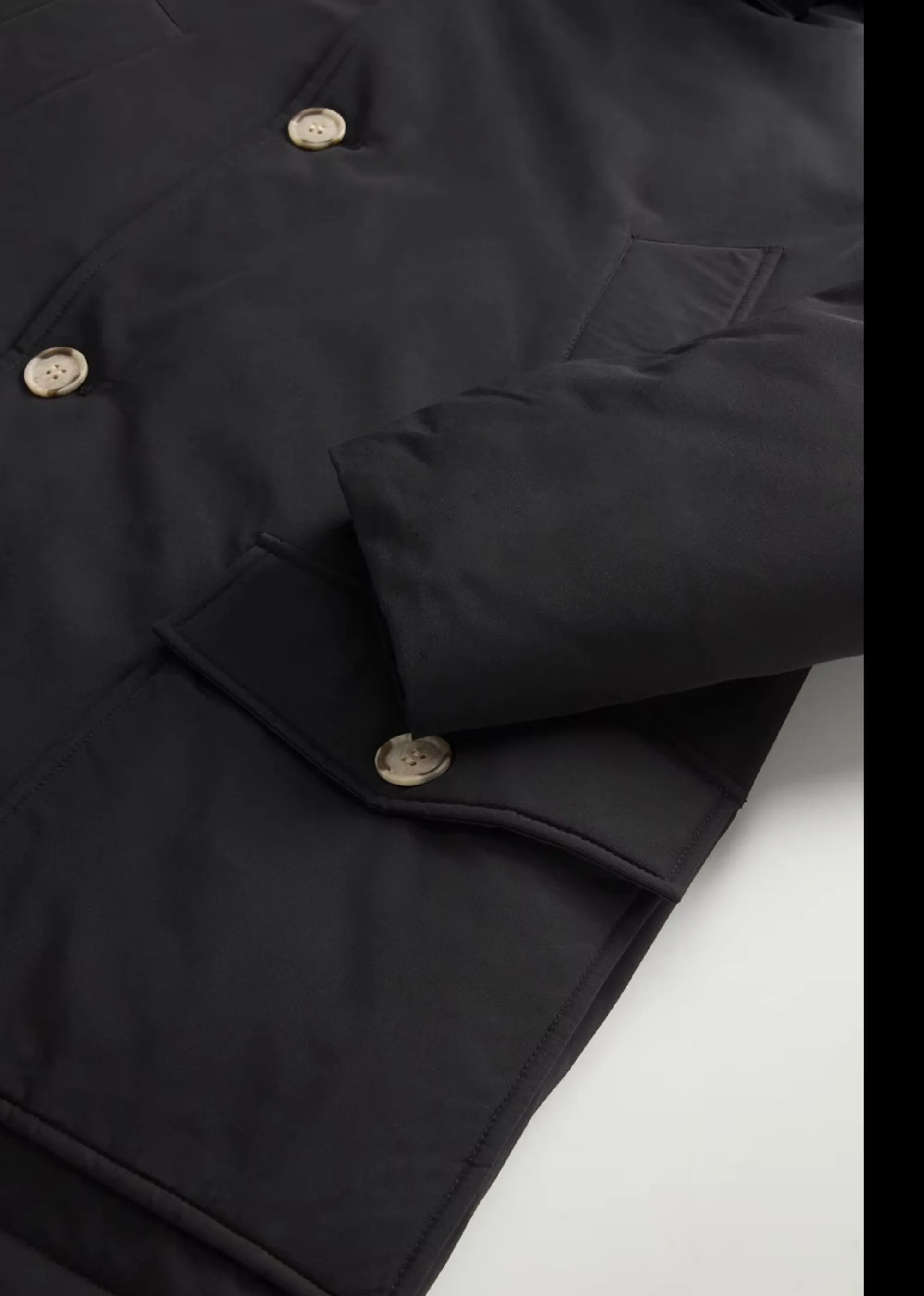 Woolrich Parka Arctic Detachable Fur Anorak Black Woou0484Mb 197466