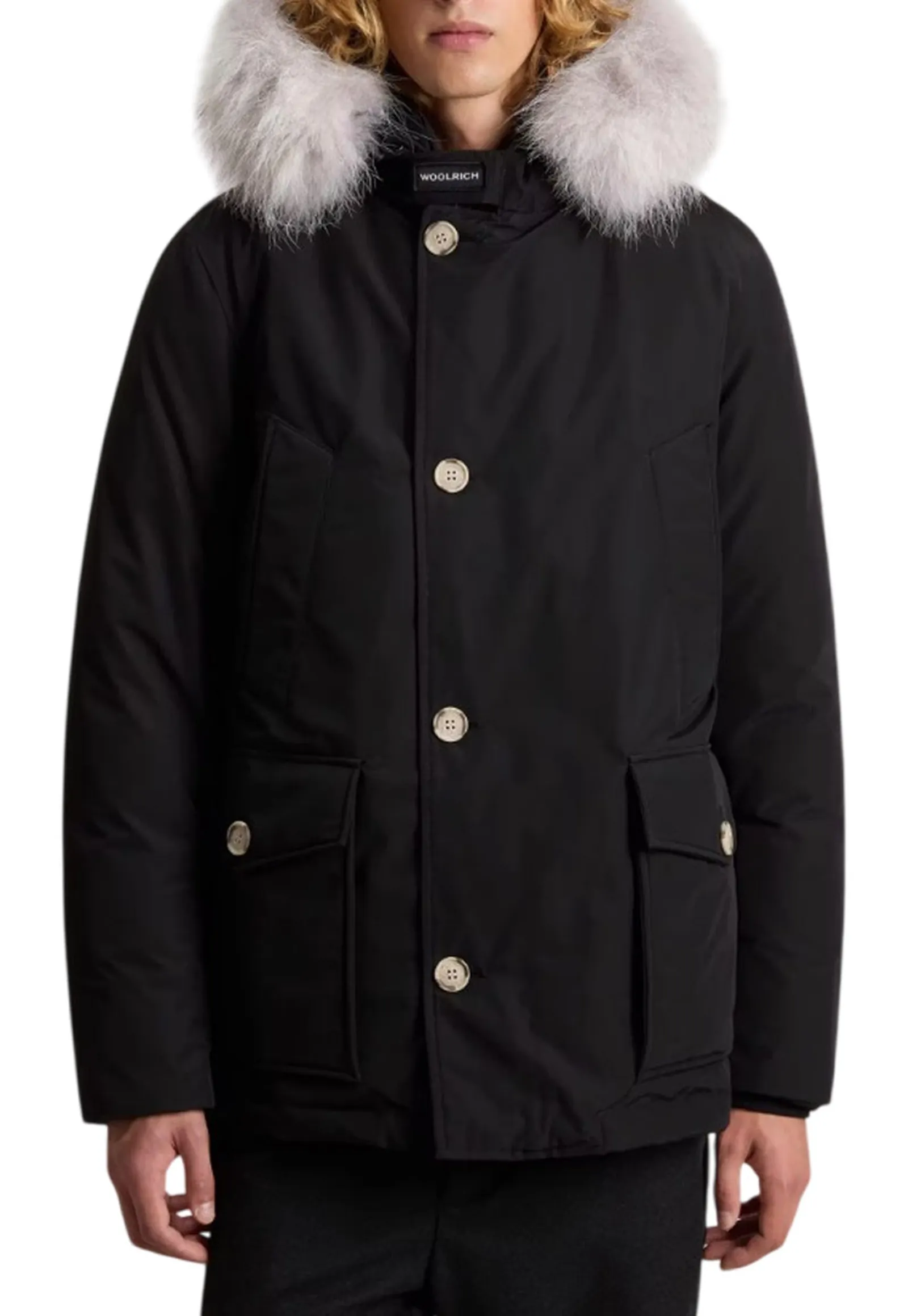 Woolrich Parka Arctic Detachable Fur Anorak Black Woou0484Mb 197797