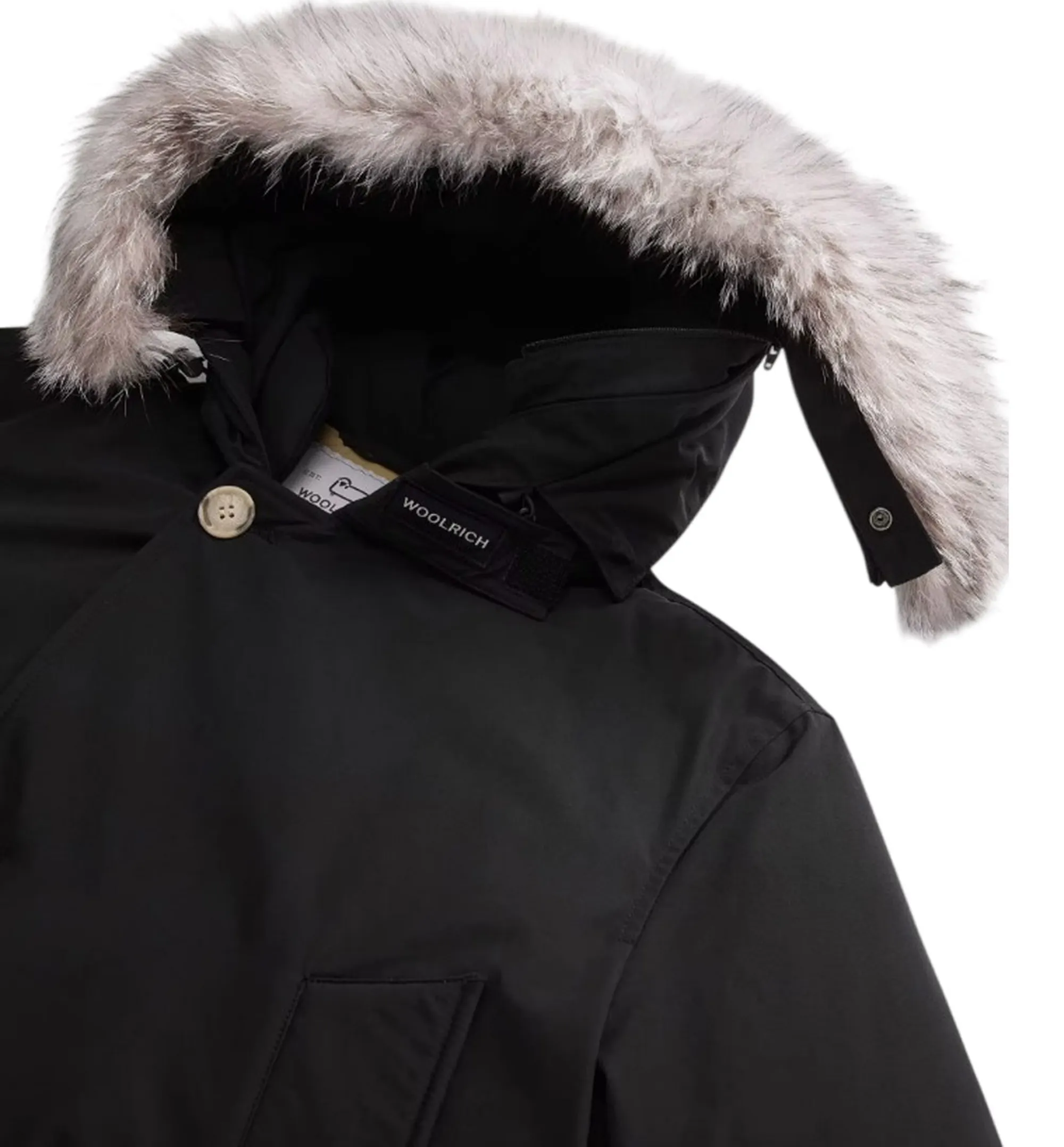 Woolrich B'Parka Arctic Detachable Fur Anorak' Black Woou0484Mb 197803
