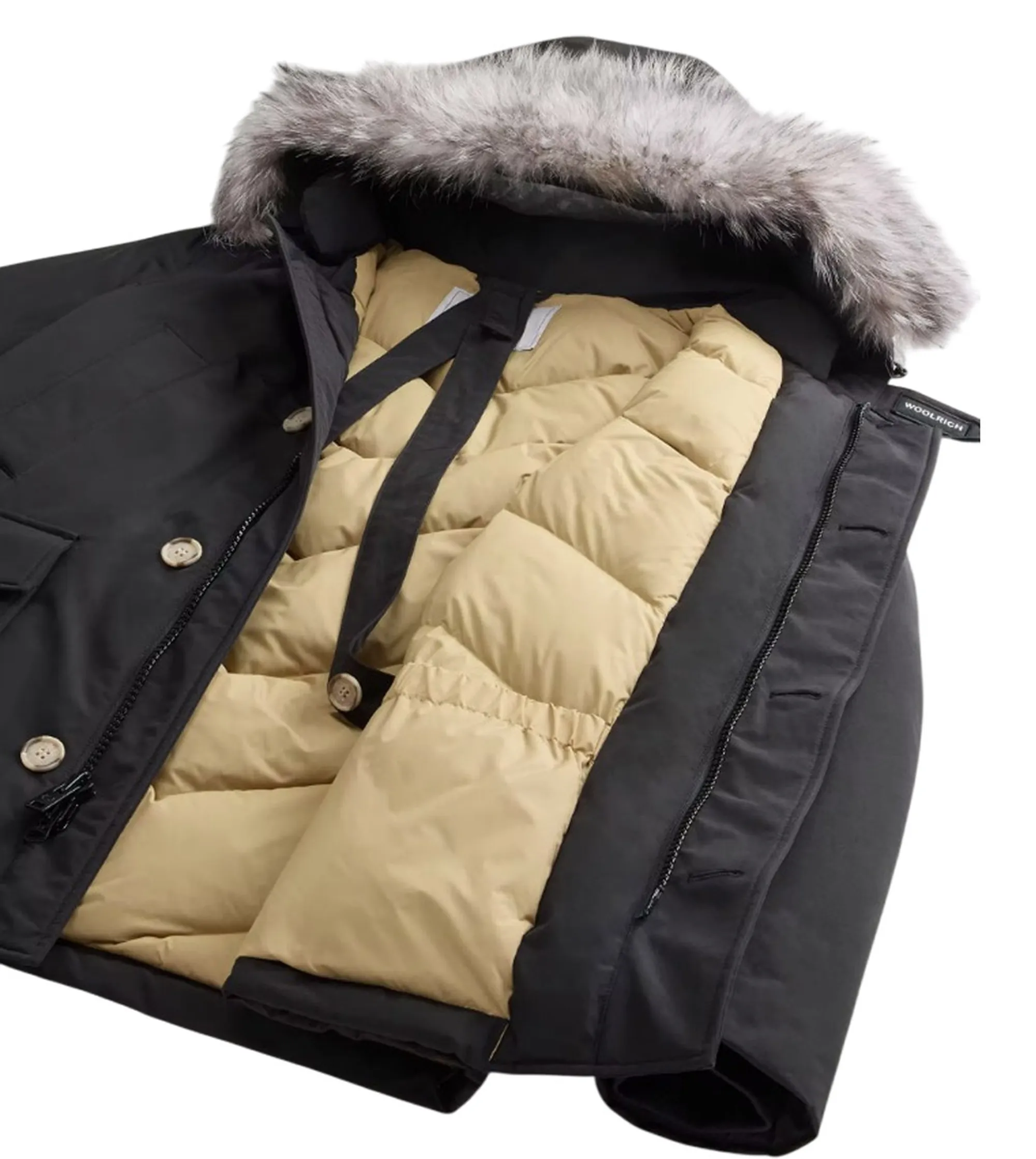Woolrich B'Parka Arctic Detachable Fur Anorak' Black Woou0484Mb 197807