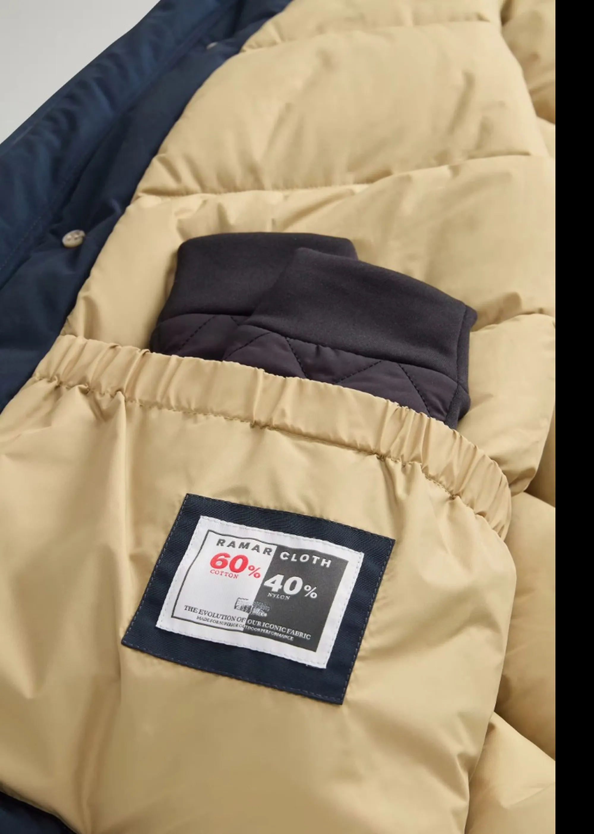 Woolrich B'Parka Arctic Detachable Fur Anorak' Melton Blu Woou0484Mb 197477