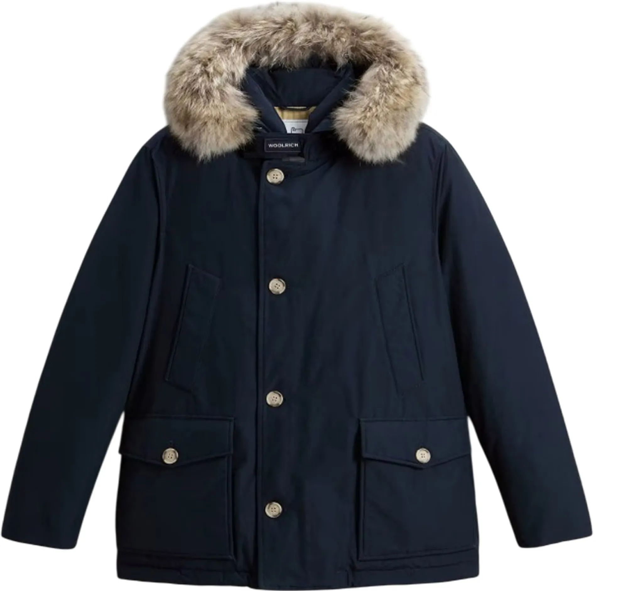 Woolrich B'Parka Arctic Detachable Fur Anorak' Melton Blu Woou0484Mb 197792