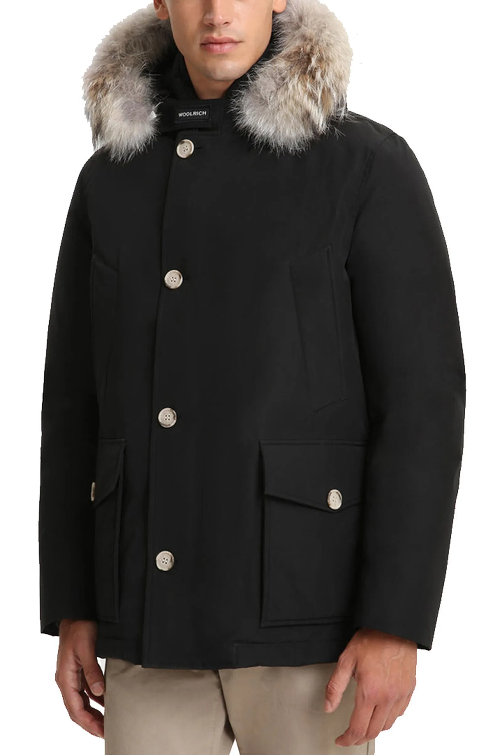 Woolrich Parka Arctic Detachable Fur Anorak Nero Woou0484Mr 51862