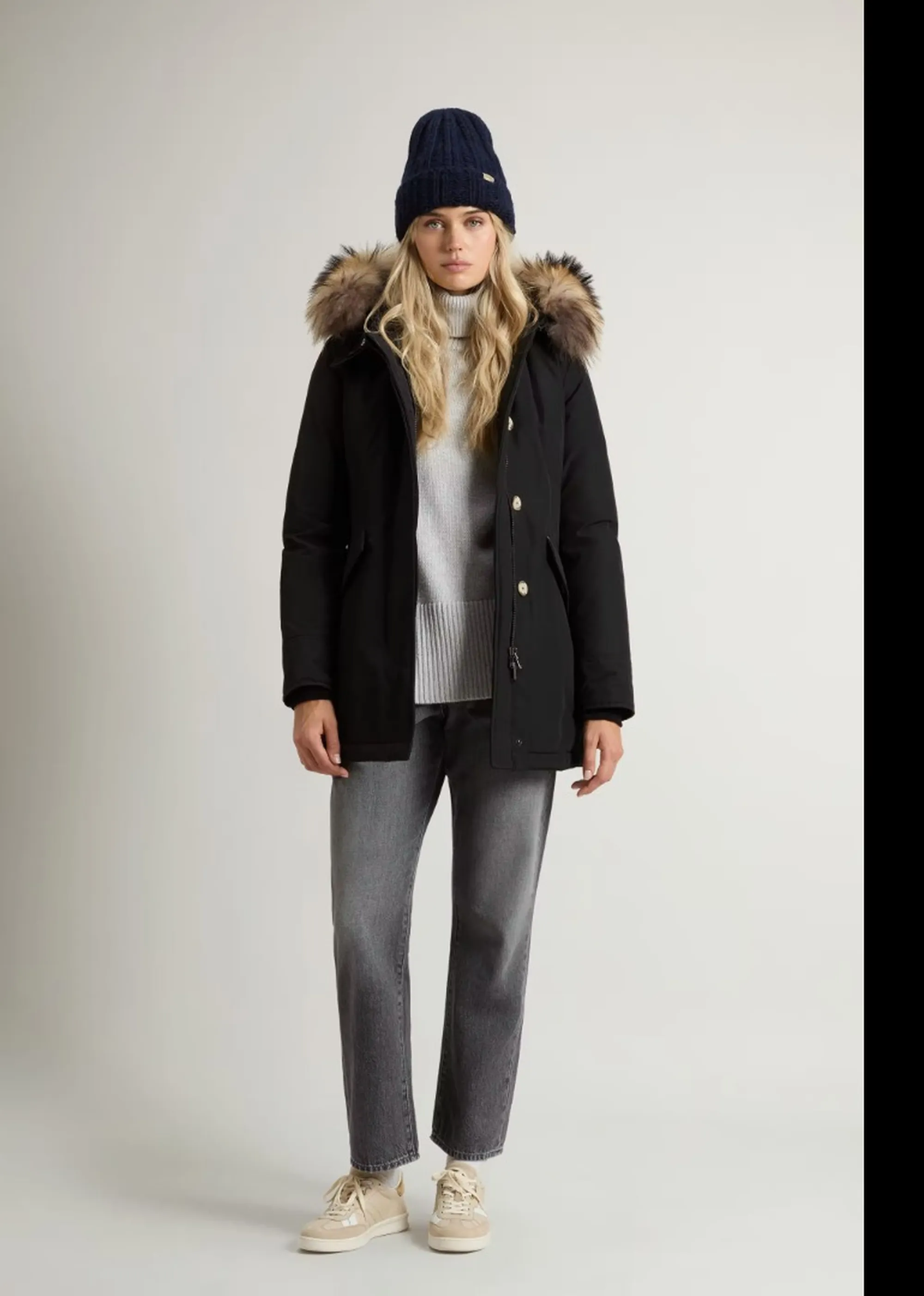 Woolrich B'Parka Arctic Raccoon' Black Wwou0538Fb 197139