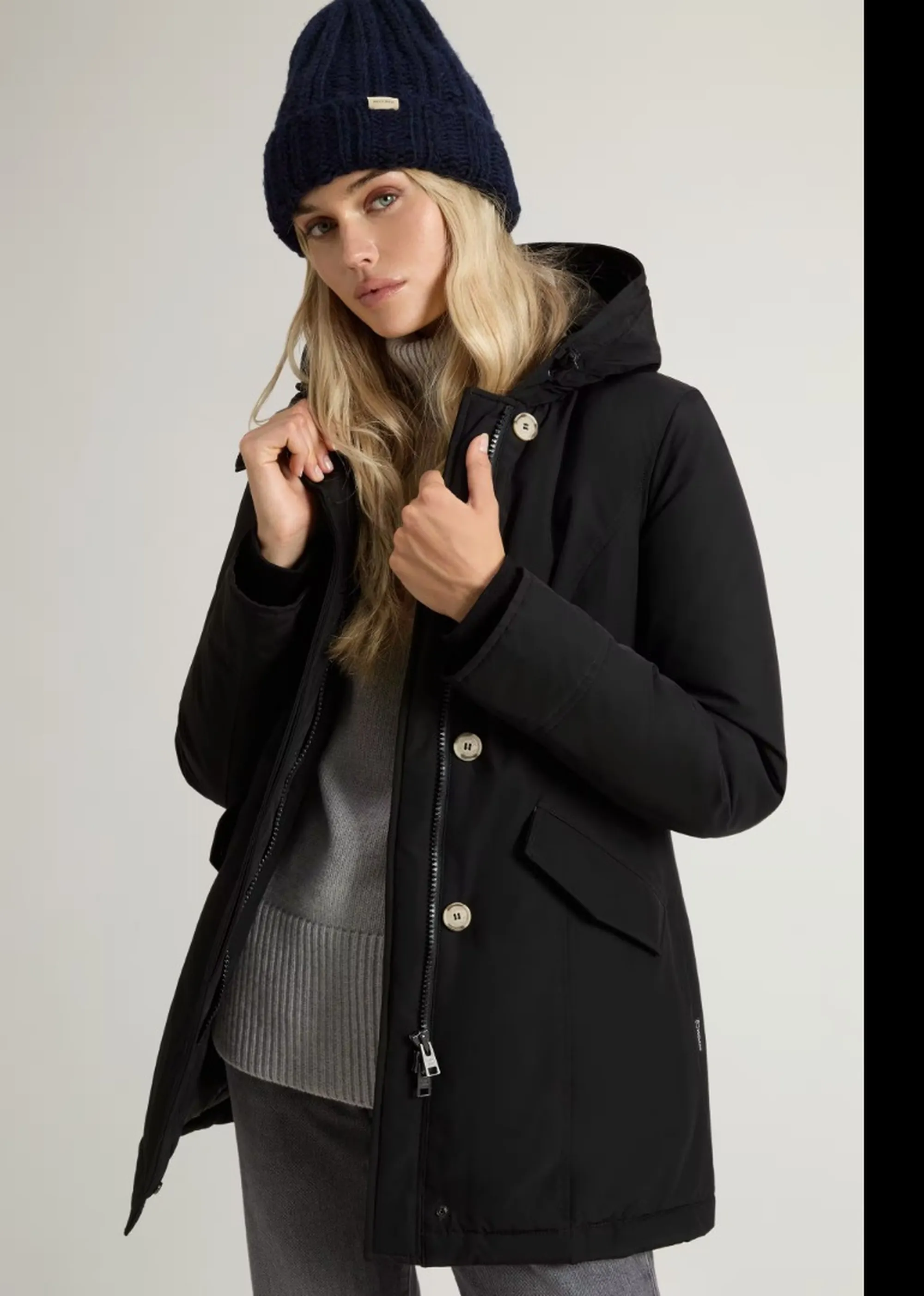 Woolrich B'Parka Arctic Raccoon' Black Wwou0538Fb 197141