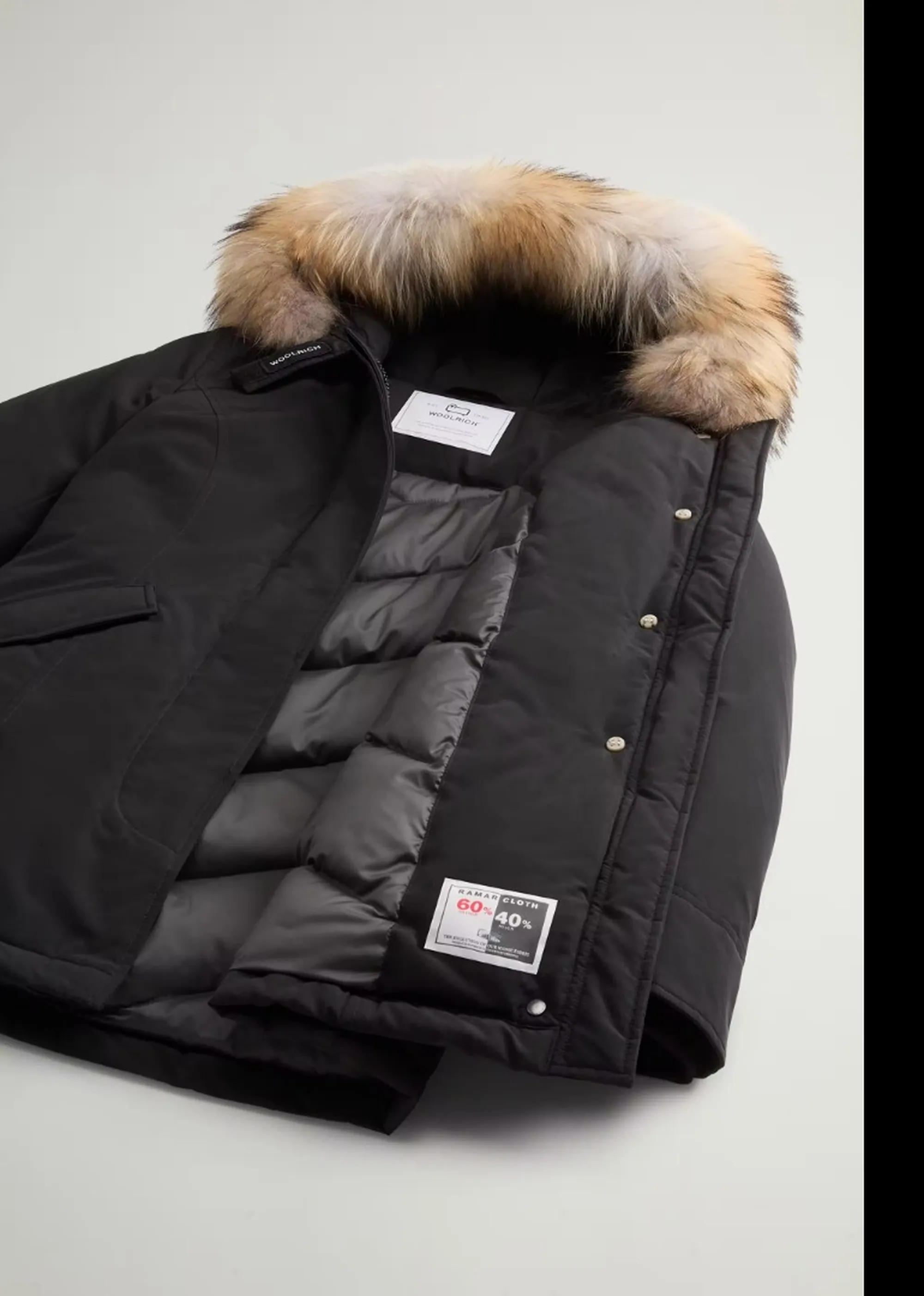 Woolrich B'Parka Arctic Raccoon' Black Wwou0538Fb 197145