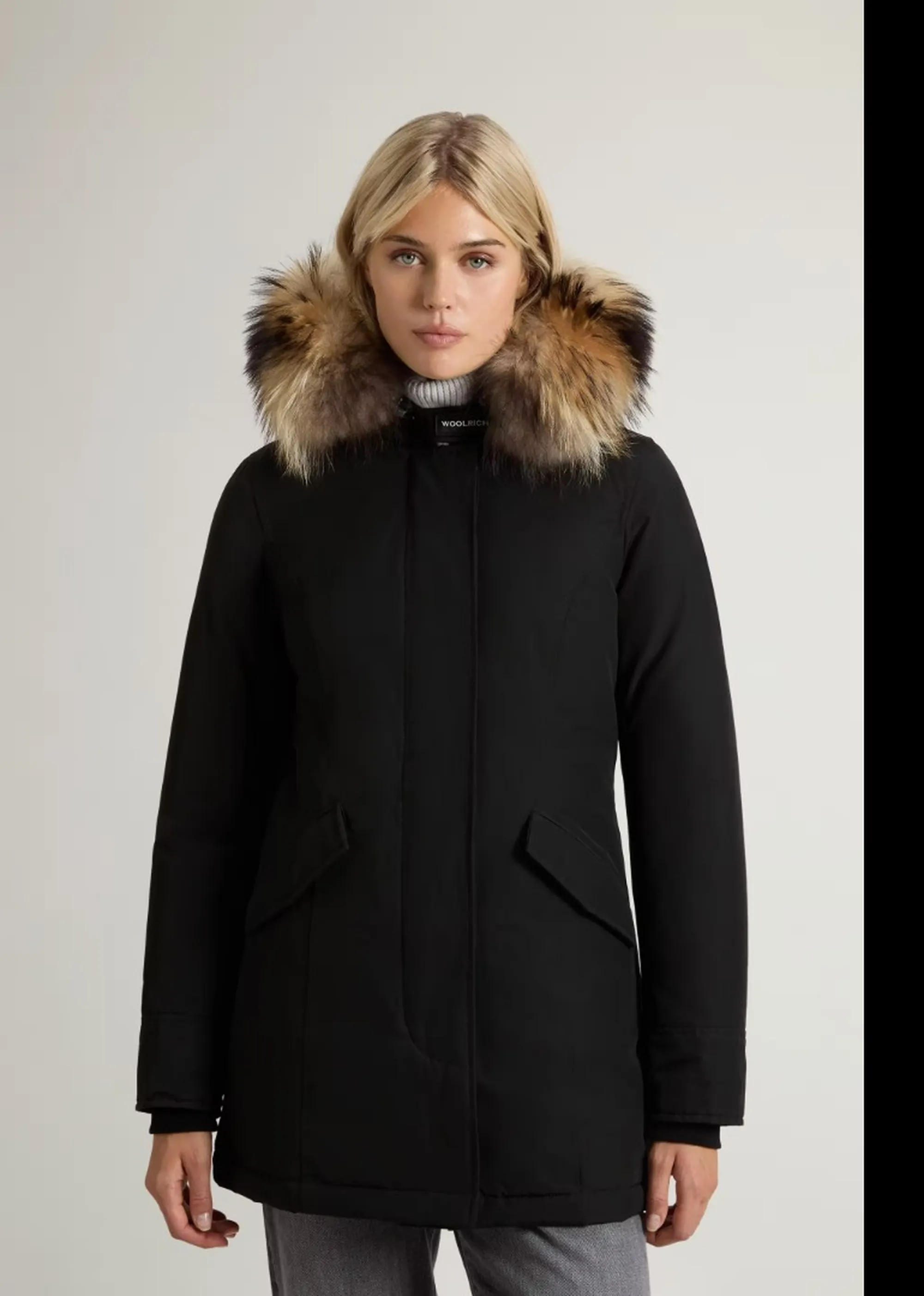 Woolrich B'Parka Arctic Raccoon' Black Wwou0538Fb 197146