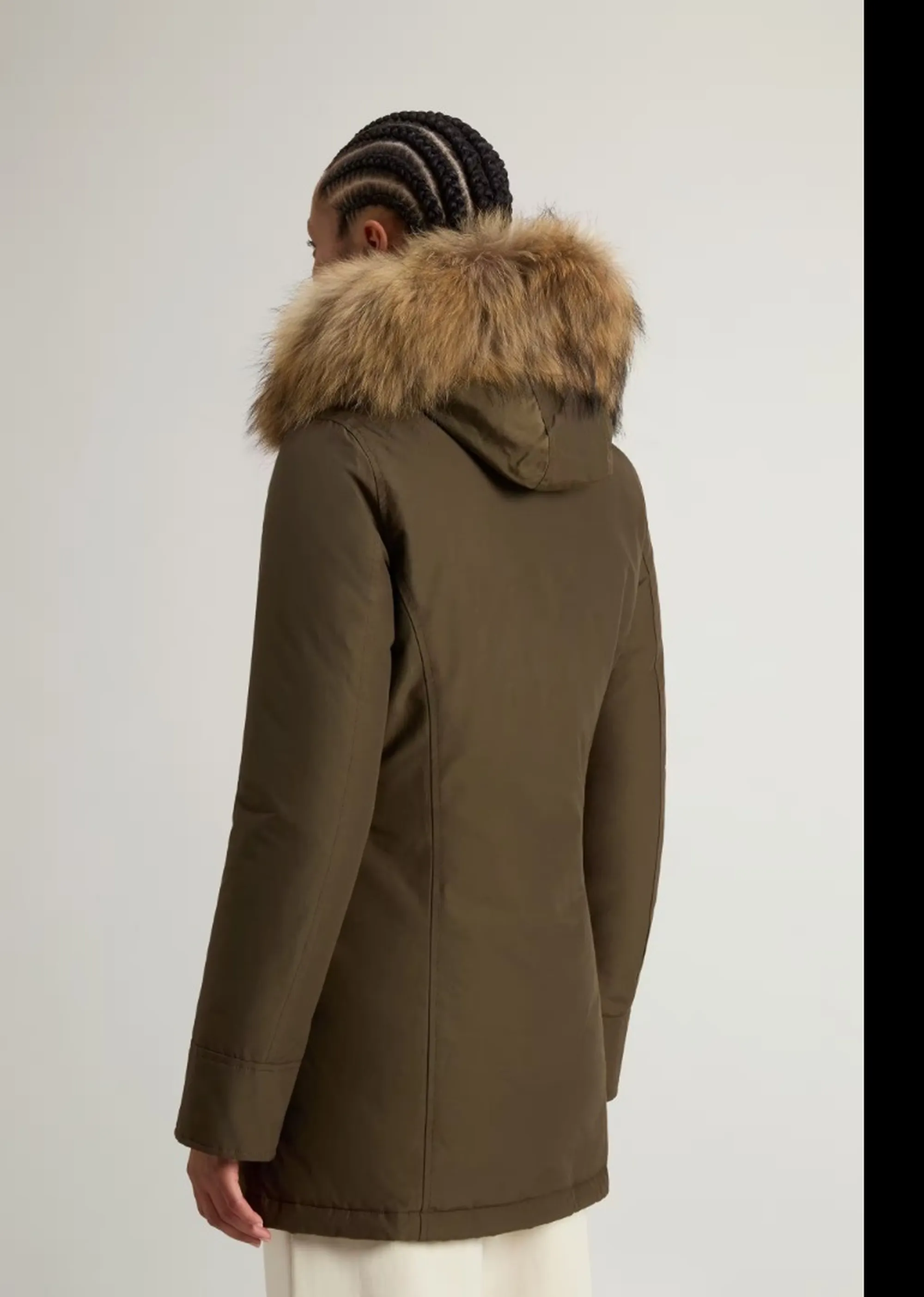 Woolrich B'Parka Arctic Raccoon' Dark Green Wwou0538Fb 197148