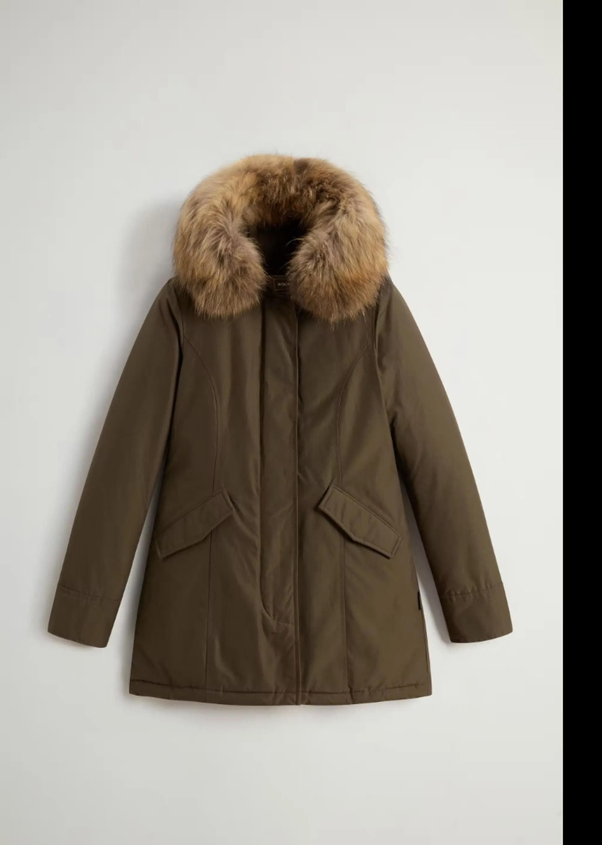 Woolrich B'Parka Arctic Raccoon' Dark Green Wwou0538Fb 197150