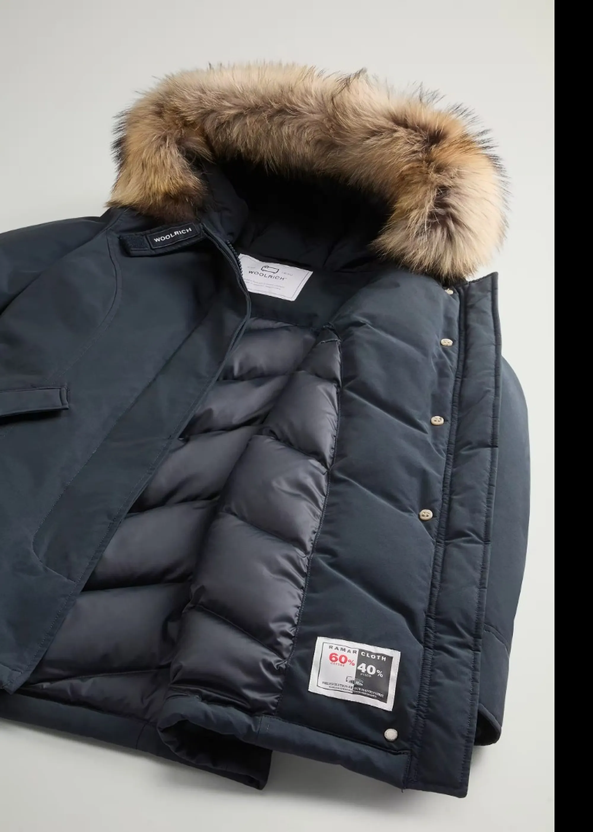 Woolrich B'Parka Arctic Raccoon' Dark Navy Wwou0538Fb 197161