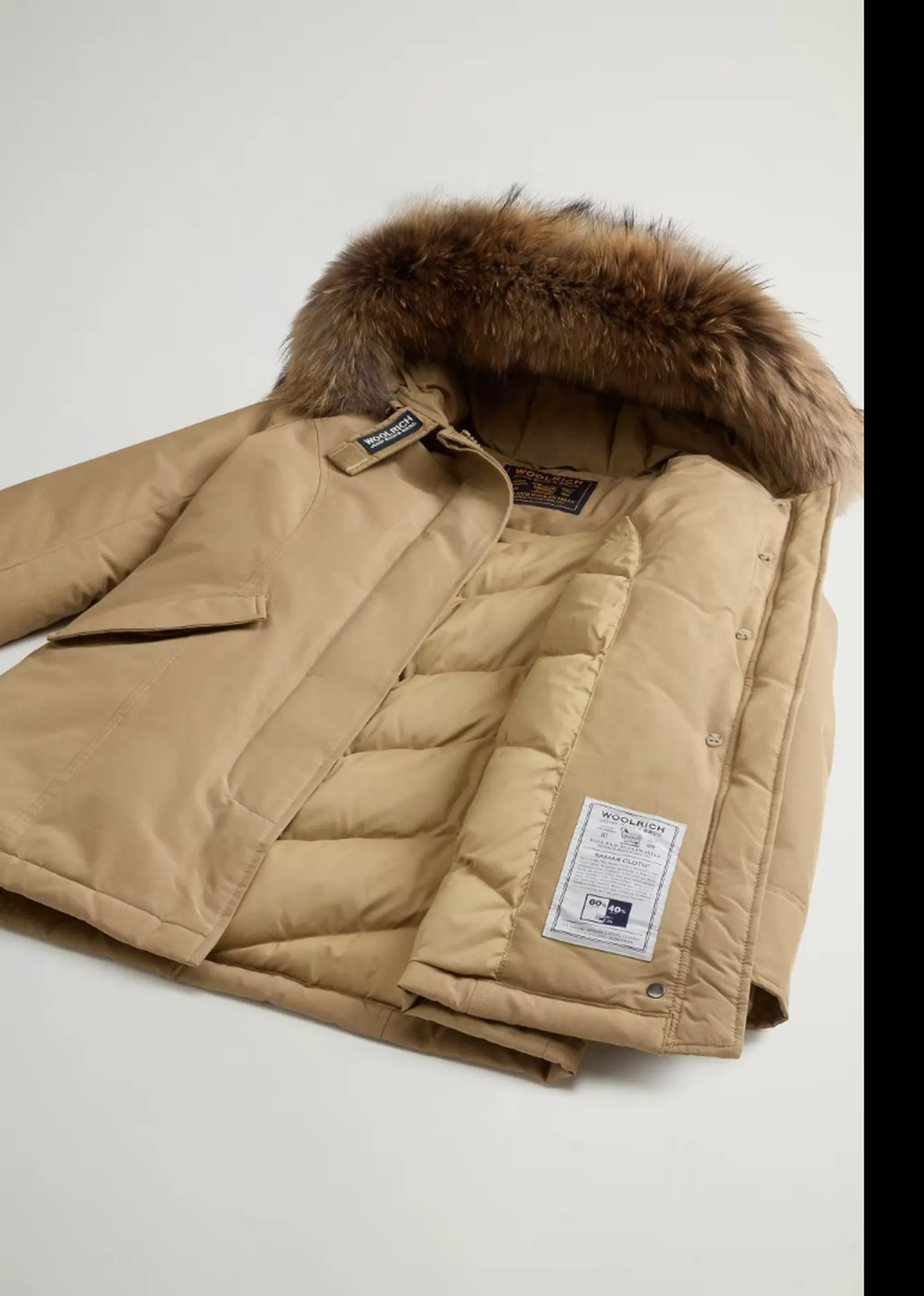 Woolrich B'Parka Arctic Raccoon' Gold Khaki Wwou0538Fb 197169