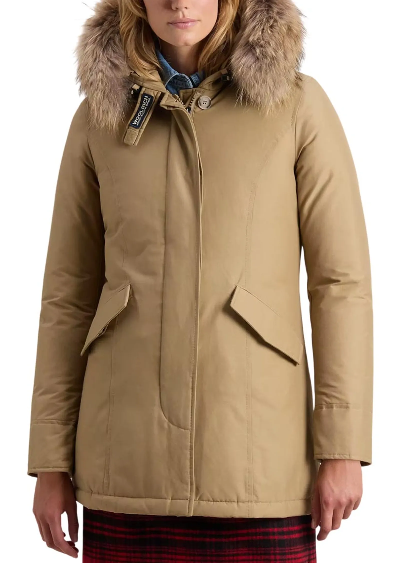 Woolrich Parka Arctic Raccoon Gold Khaki Wwou0538Fb 198940
