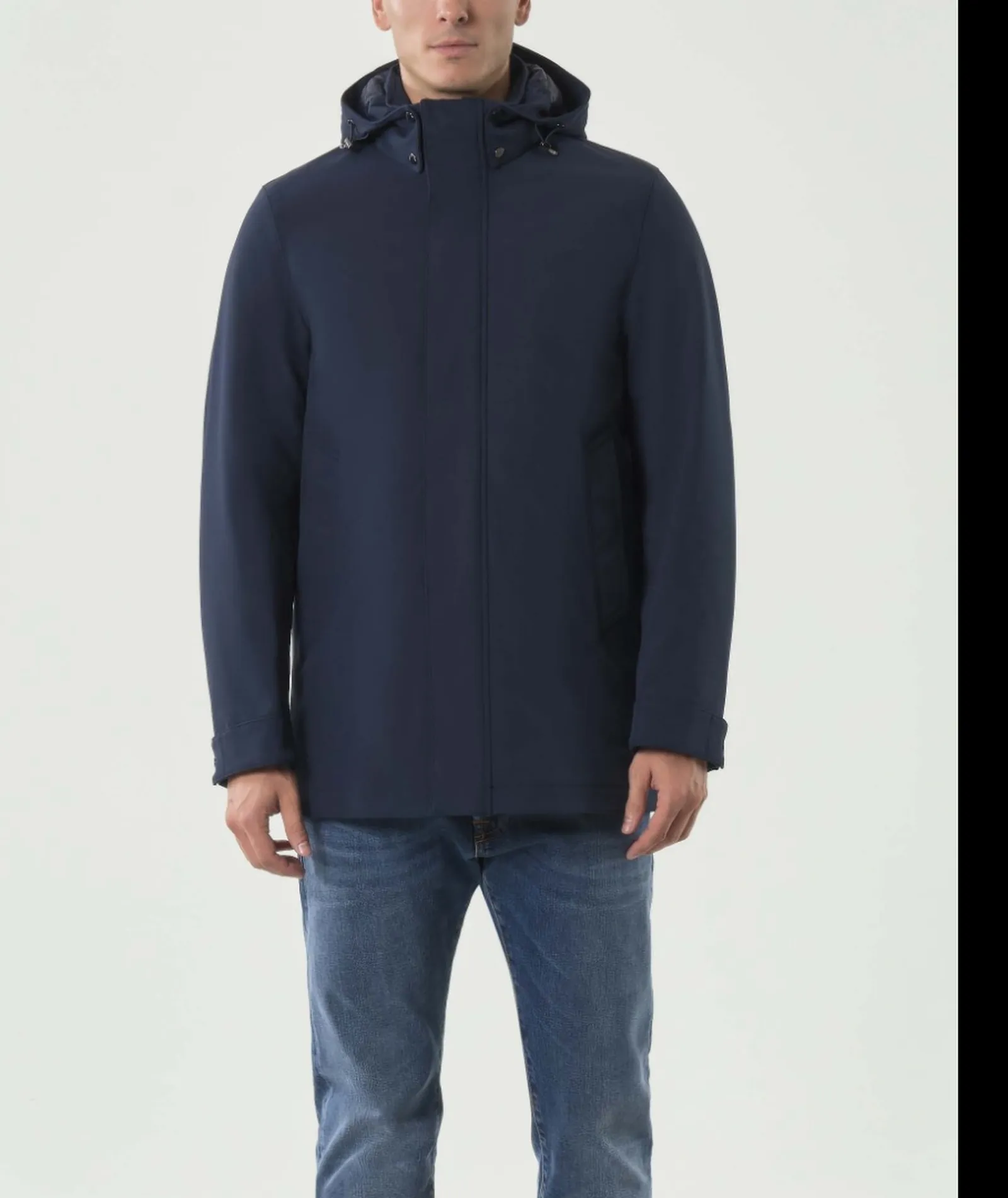 Woolrich Parka Barrow Soft Shell Mac Melton Blu Woou2017Mb 197324