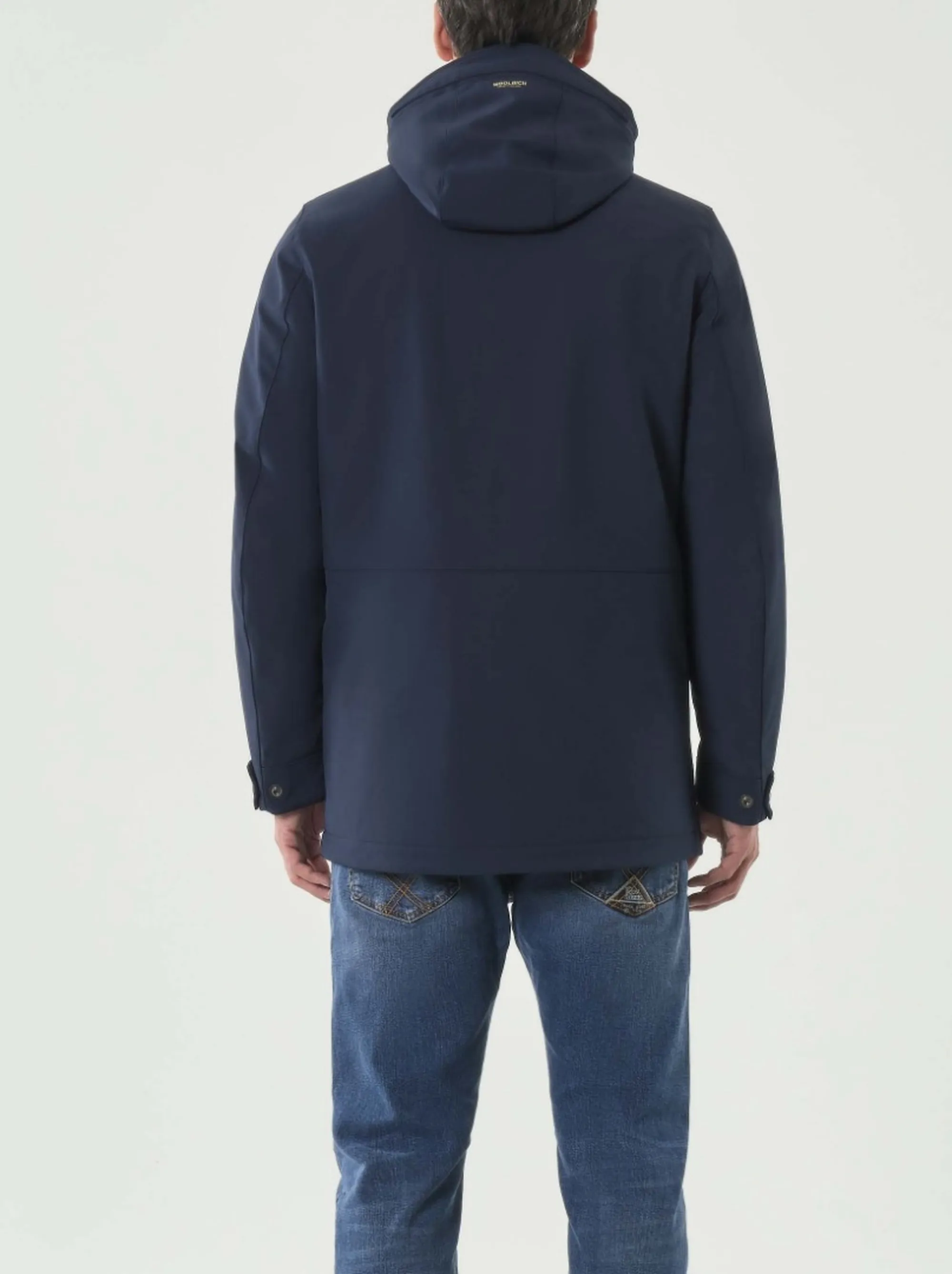 Woolrich Parka Barrow Soft Shell Mac Melton Blu Woou2017Mb 197326