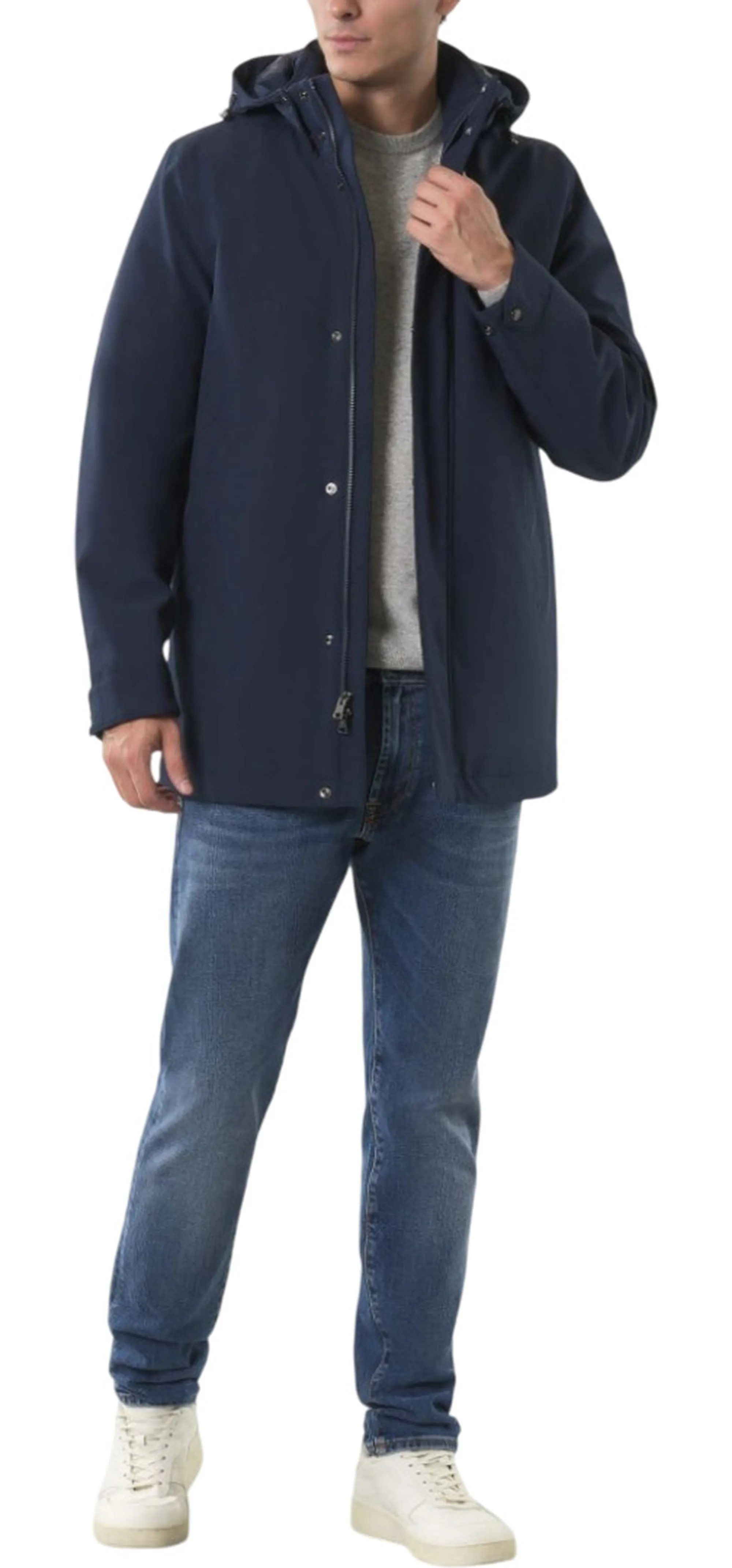 Woolrich B'Parka Barrow Soft Shell Mac' Melton Blu Woou2017Mb 197735