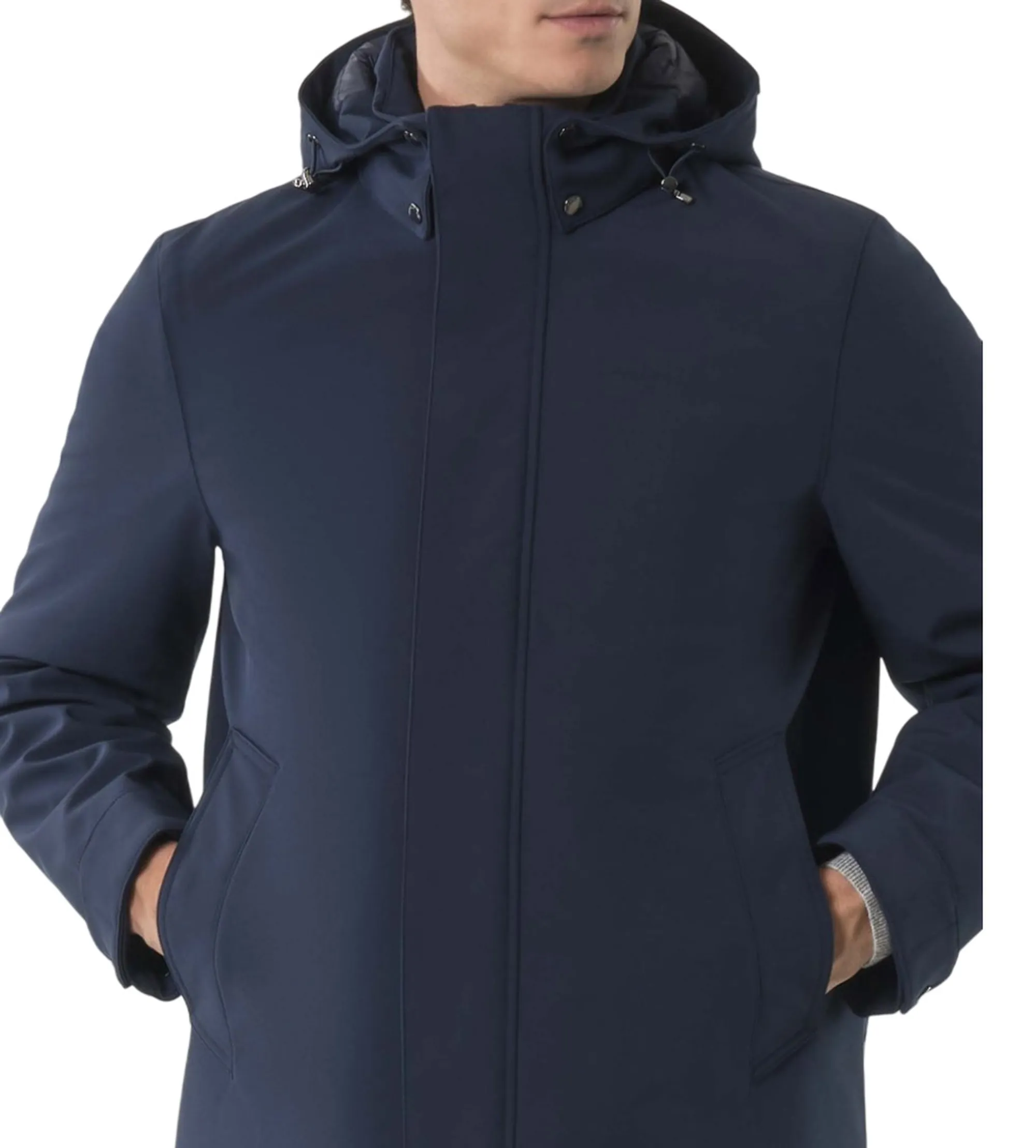 Woolrich B'Parka Barrow Soft Shell Mac' Melton Blu Woou2017Mb 197742