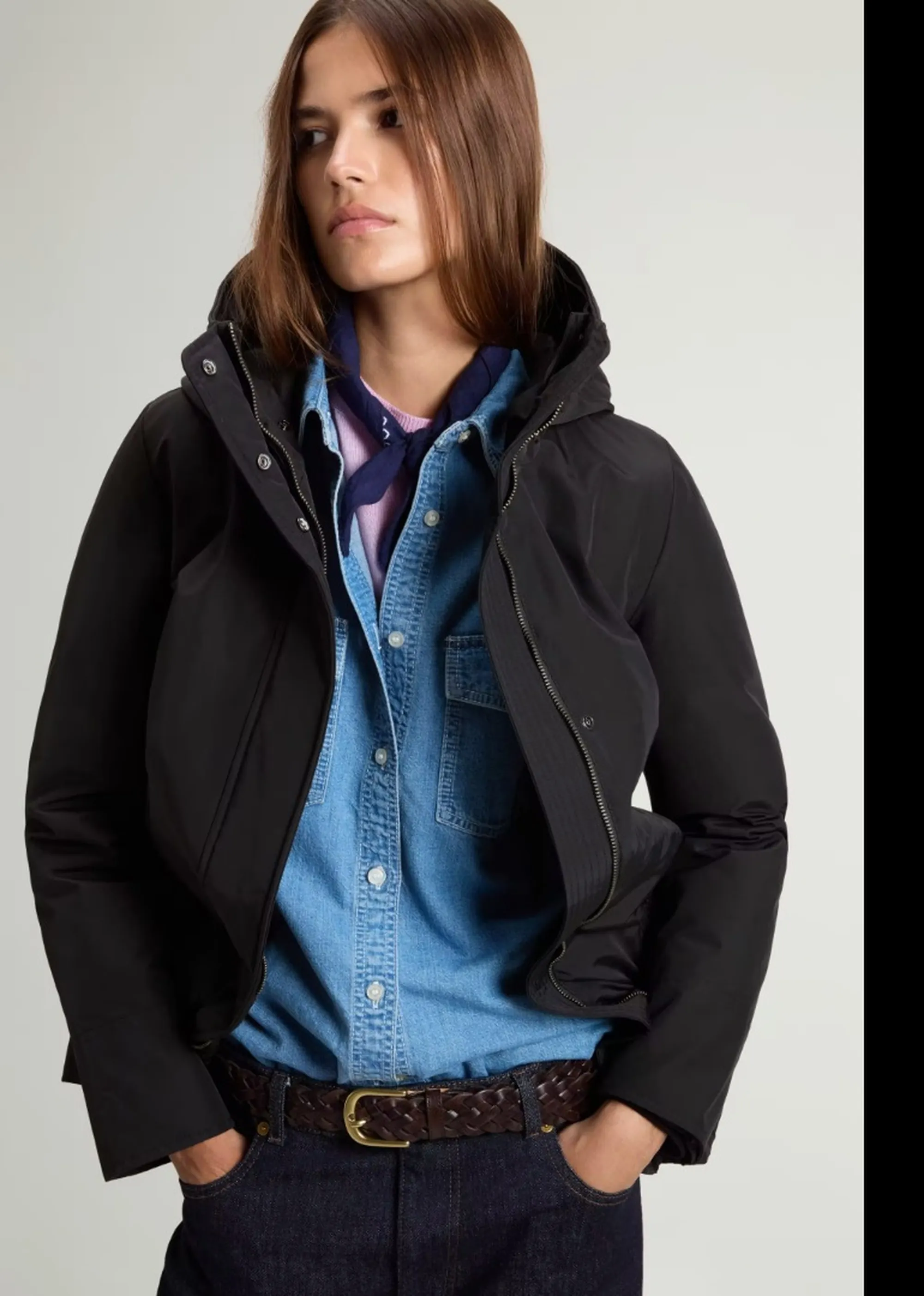 Woolrich B'Parka Boulder Faux Fur ' Black Wwou2265Fr 197247