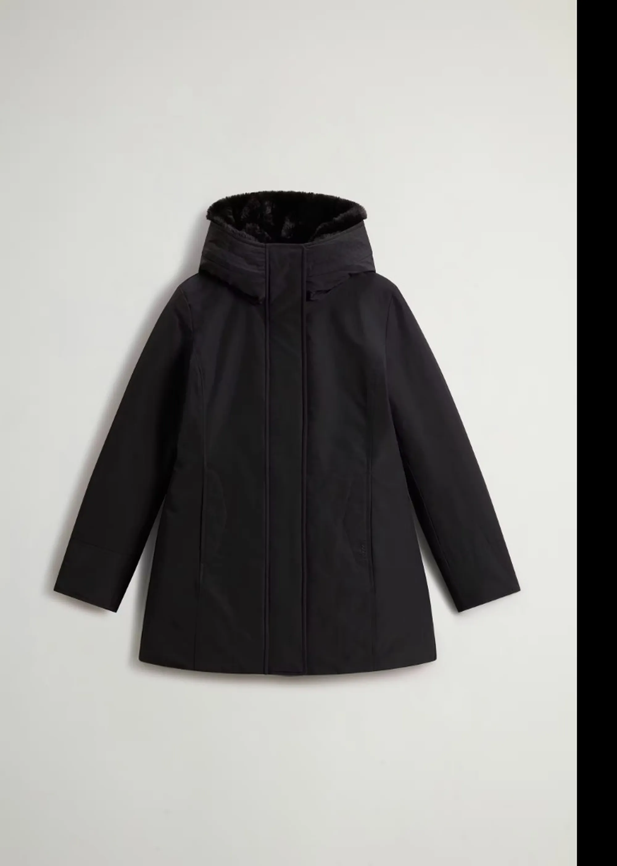 Woolrich B'Parka Boulder Faux Fur ' Black Wwou2265Fr 197248