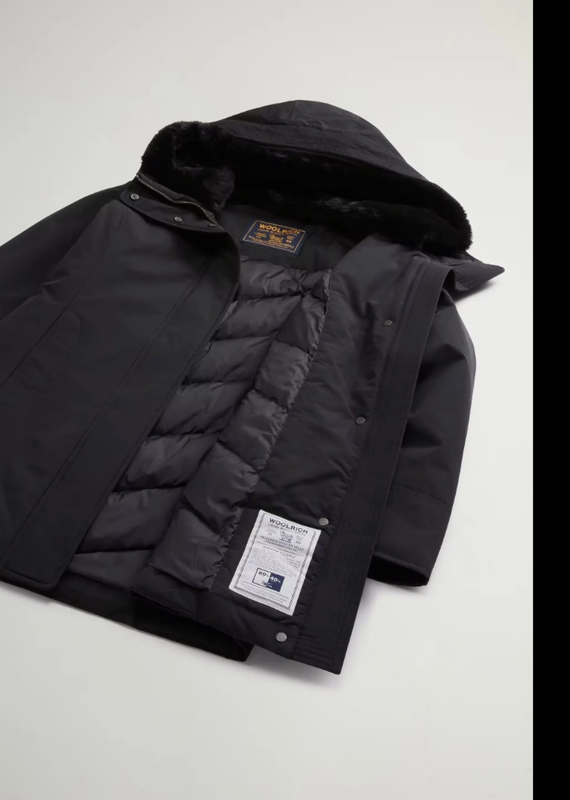 Woolrich B'Parka Boulder Faux Fur ' Black Wwou2265Fr 197252