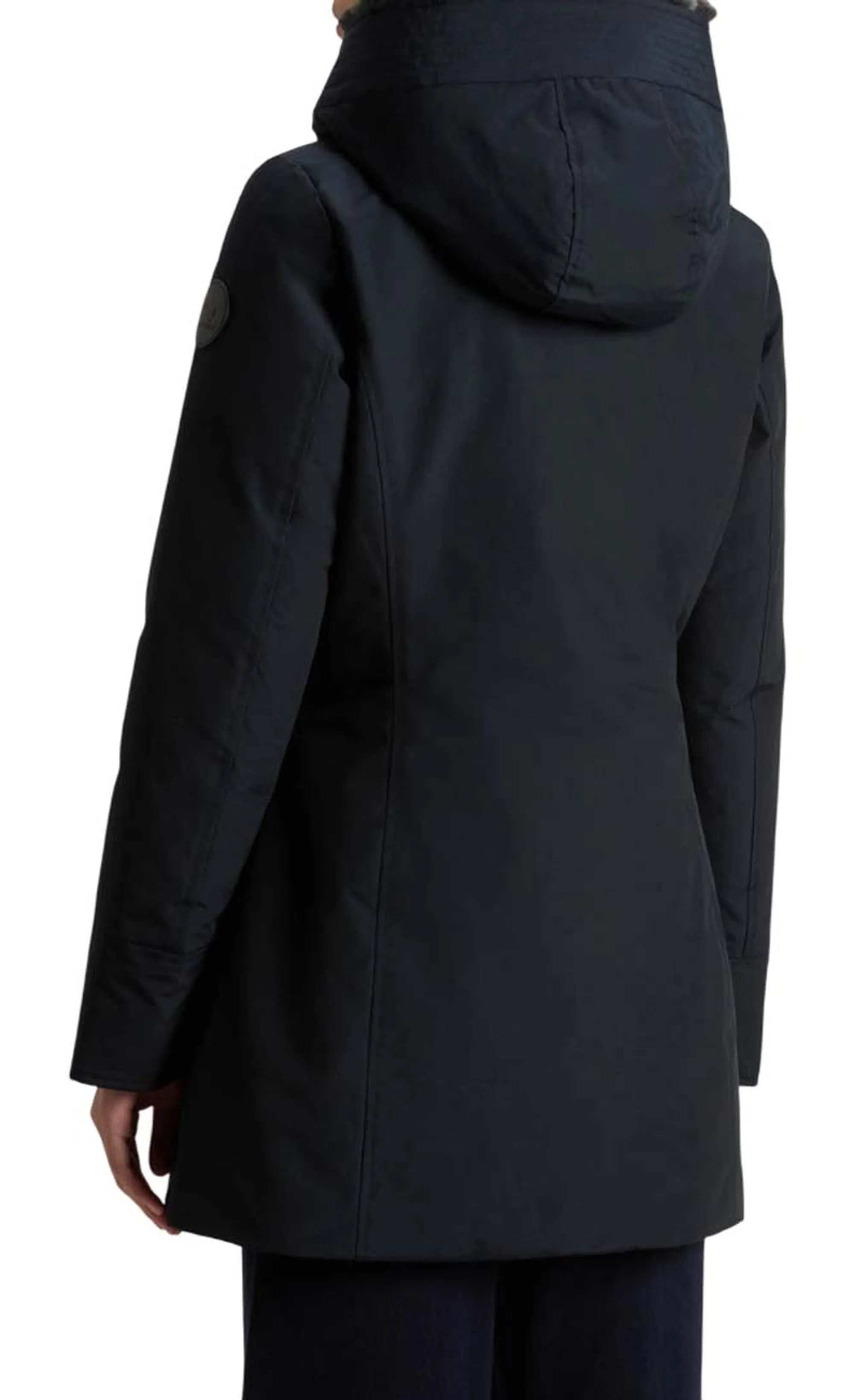 Woolrich Parka Boulder Faux Fur Blu Scuro Wwou0724Fr 169446