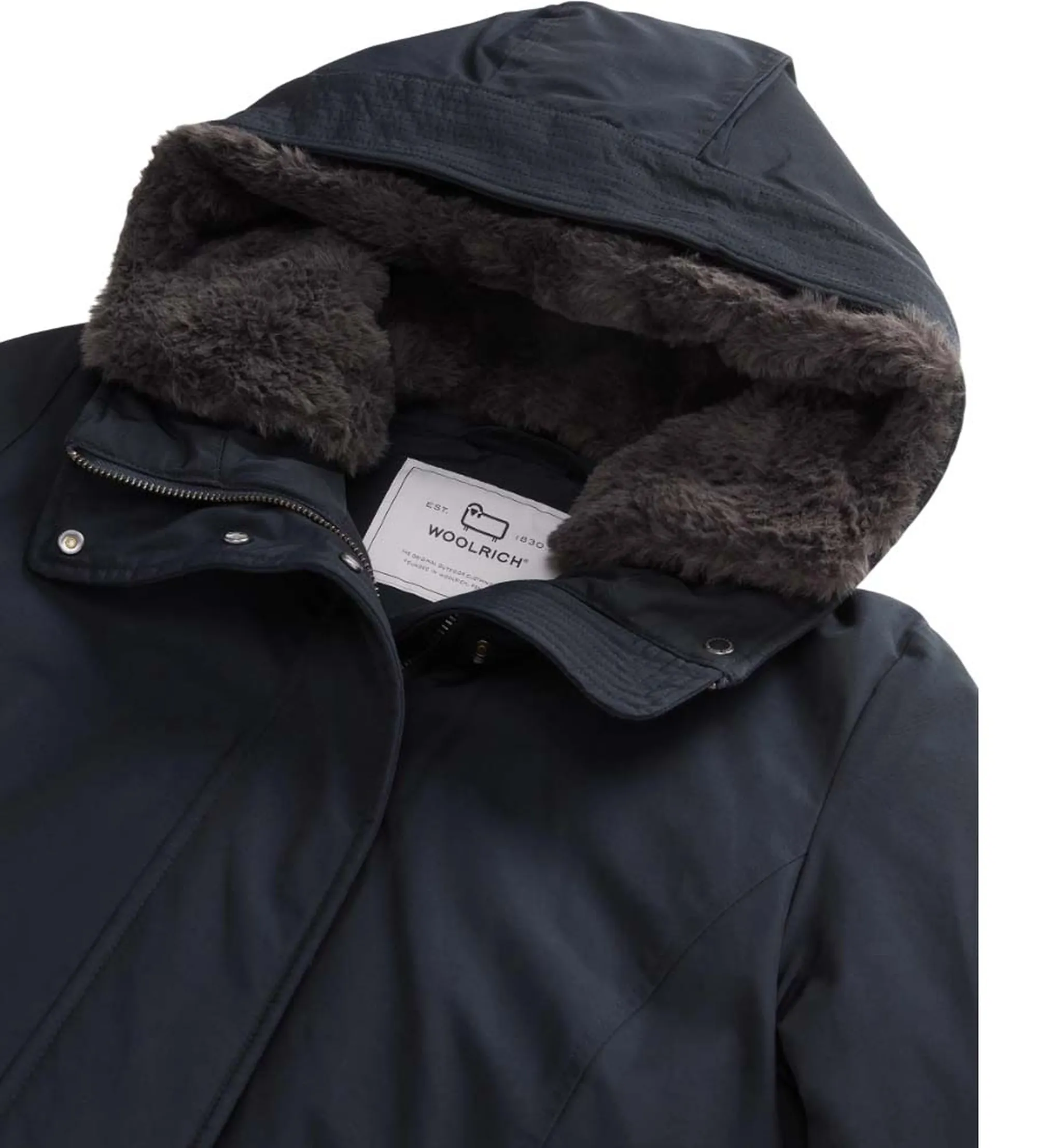 Woolrich Parka Boulder Faux Fur Blu Scuro Wwou0724Fr 169451