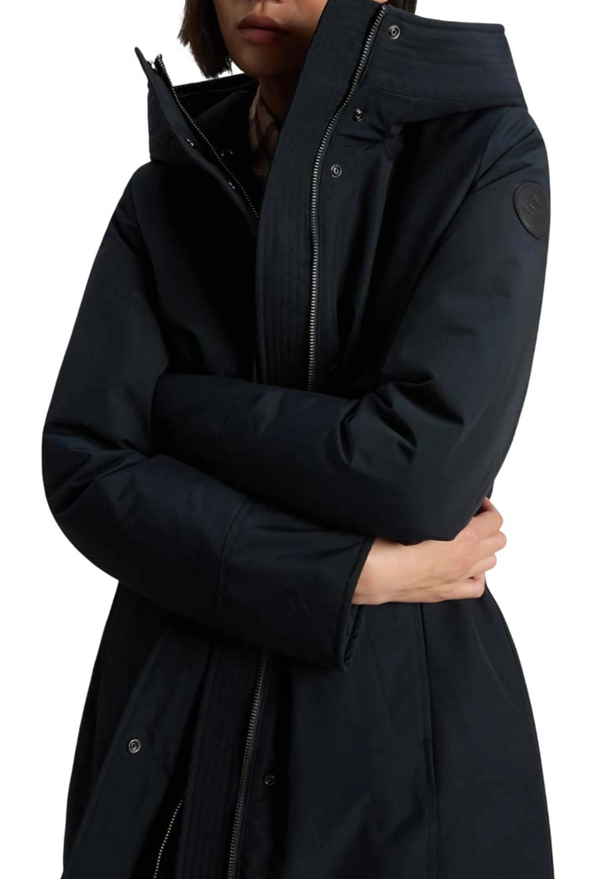 Woolrich Parka Boulder Faux Fur Blu Scuro Wwou0724Fr 169452