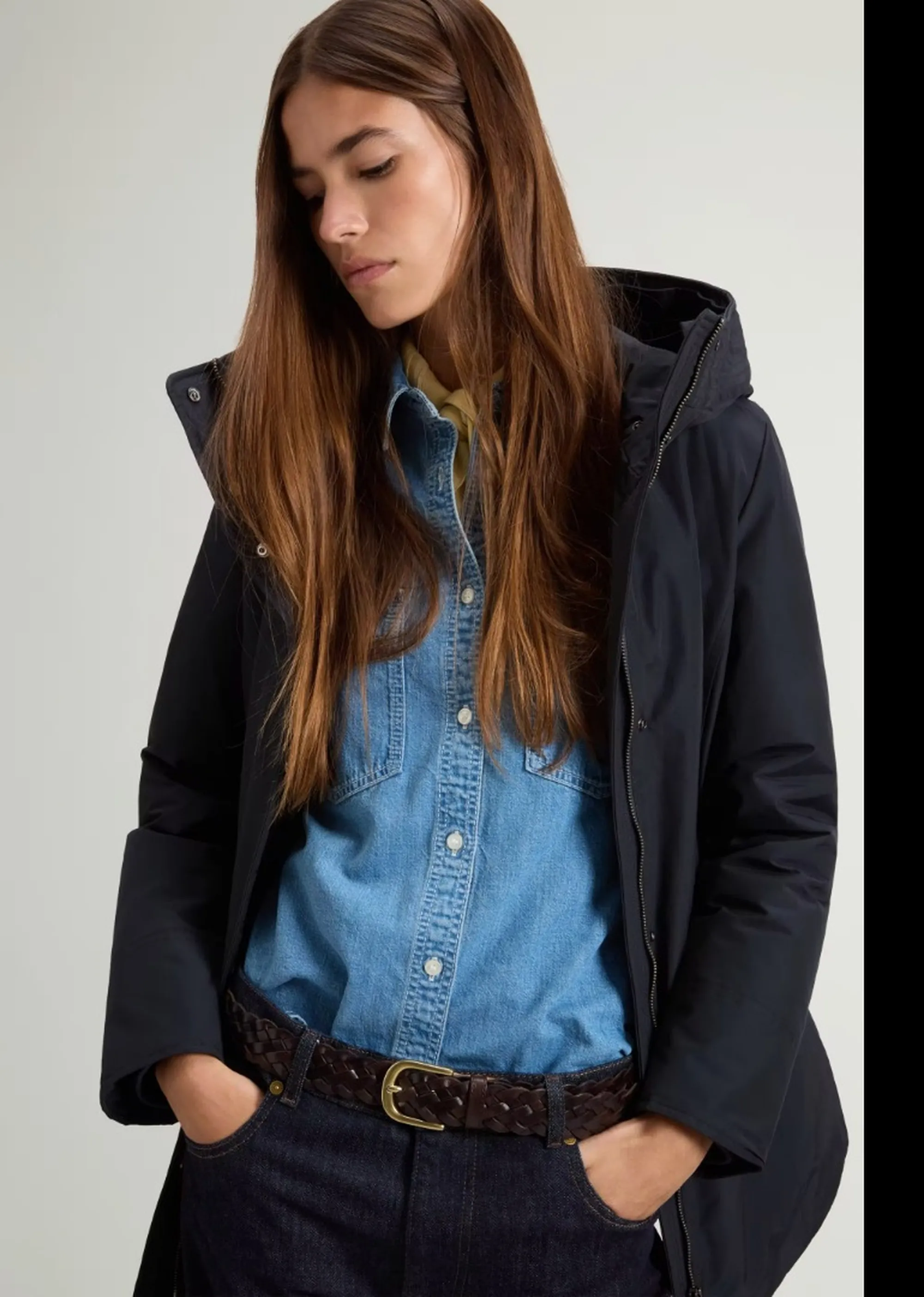 Woolrich B'Parka Boulder Faux Fur ' Dark Navy Wwou2265Fr 197256