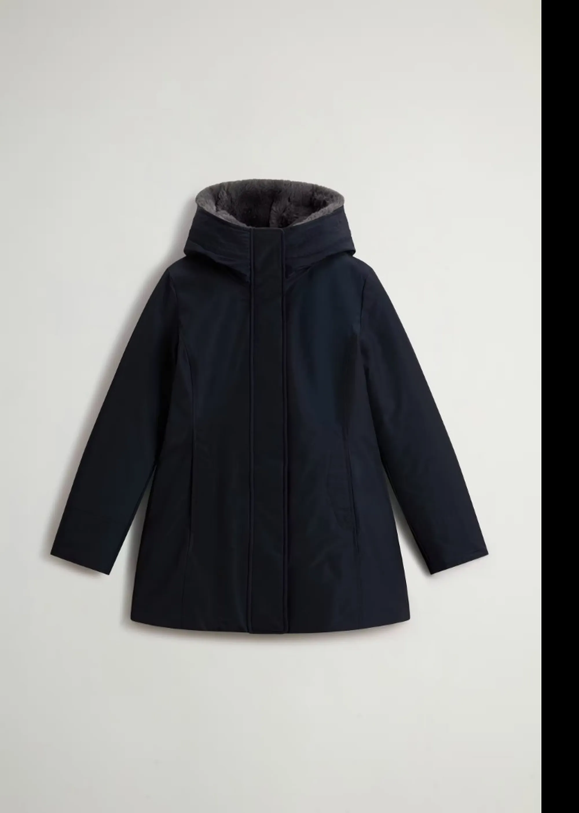Woolrich B'Parka Boulder Faux Fur ' Dark Navy Wwou2265Fr 197257