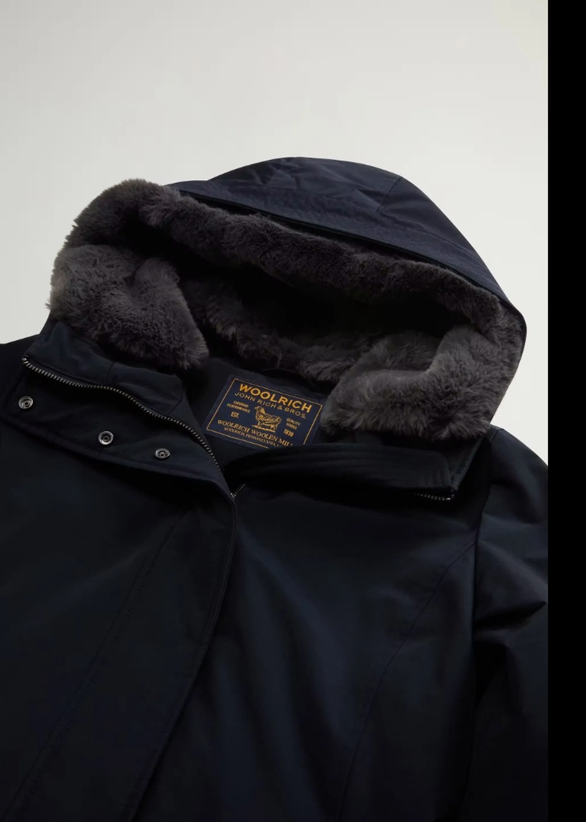 Woolrich B'Parka Boulder Faux Fur ' Dark Navy Wwou2265Fr 197258