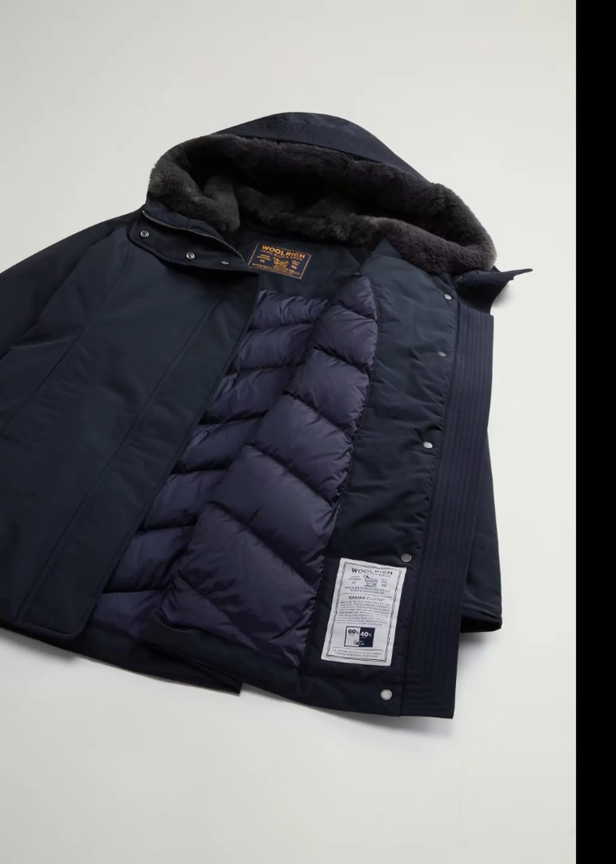 Woolrich B'Parka Boulder Faux Fur ' Dark Navy Wwou2265Fr 197261