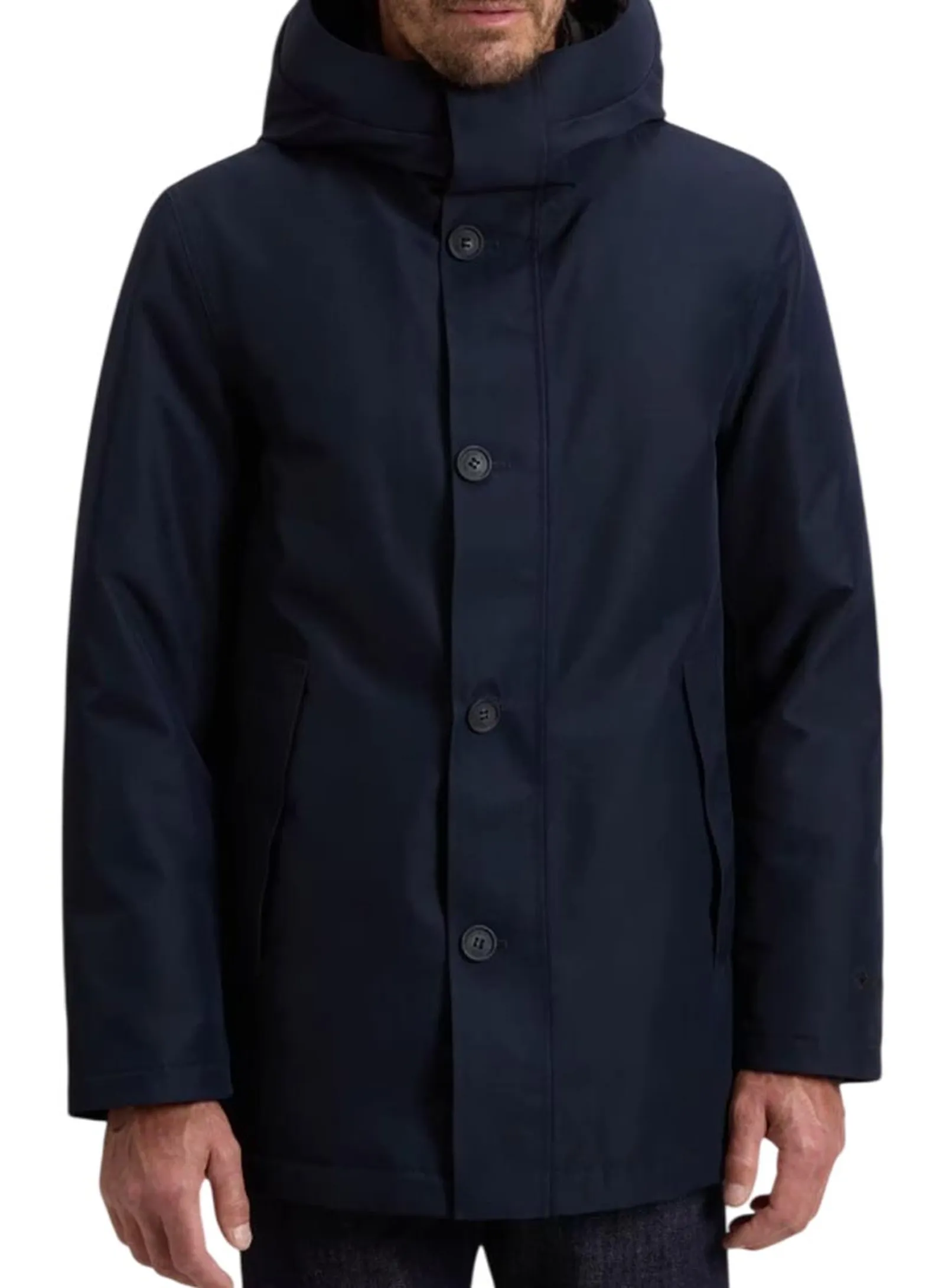 Woolrich Parka Heavy Gtx Melton Blu Woou0971Mb 200838