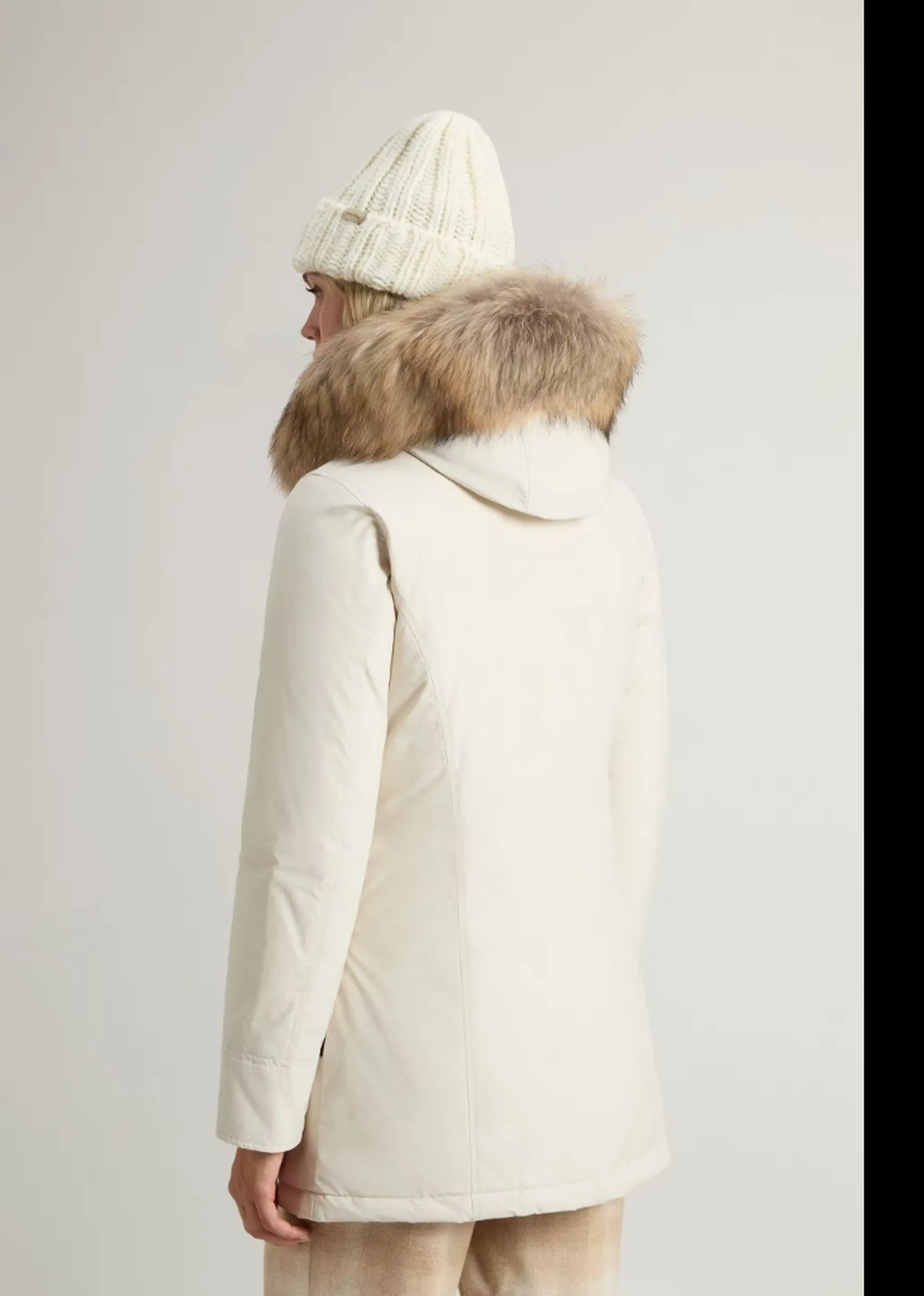Woolrich B'Parka Luxury Arctic Raccoon' Milk Cream Wwou0652Fb 197387