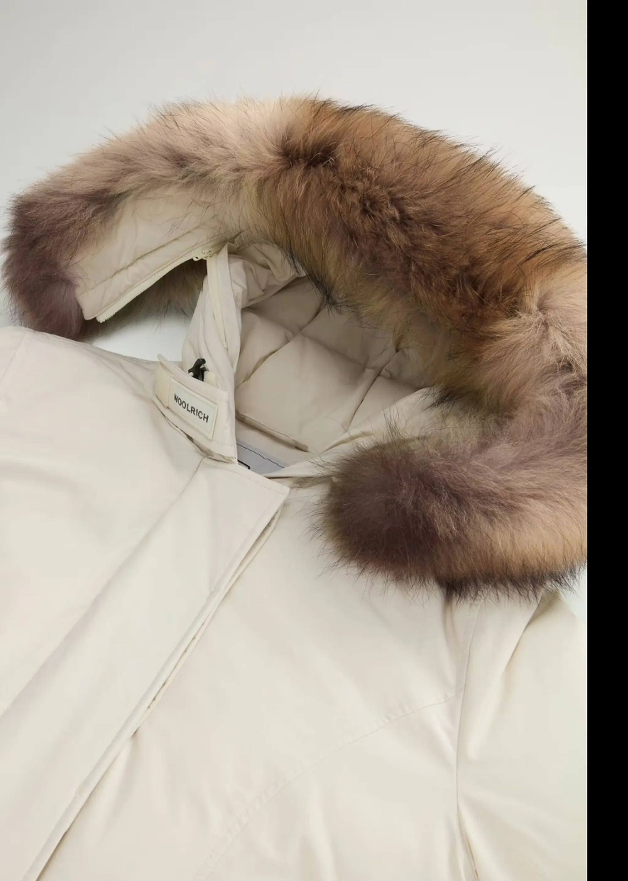 Woolrich B'Parka Luxury Arctic Raccoon' Milk Cream Wwou0652Fb 197390