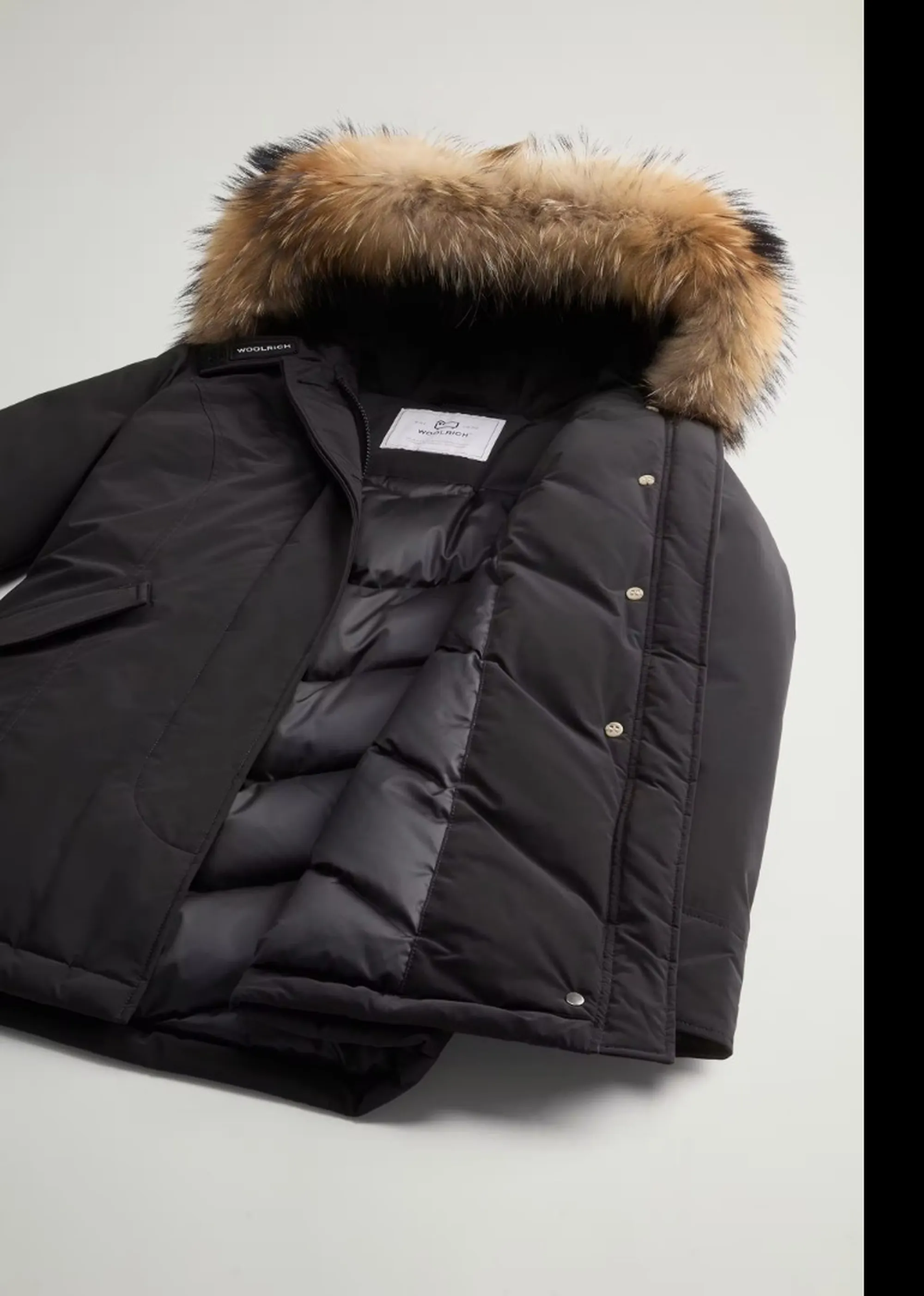 Woolrich B'Parka Luxury Arctic Raccoon' Black Wwou0652Fb 197384