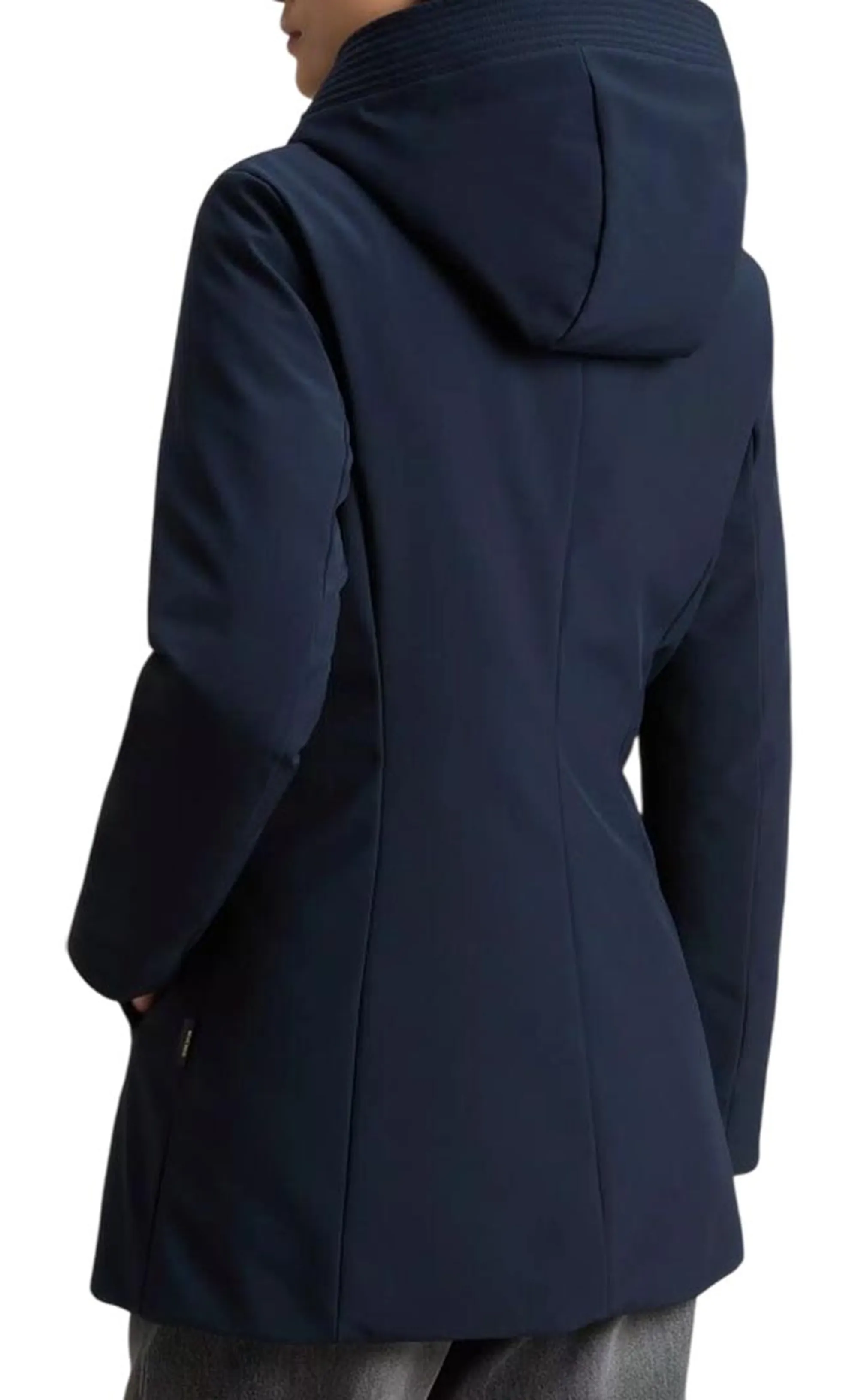 Woolrich Parka New Firth Melton Blu Wwou2045Fr 165143