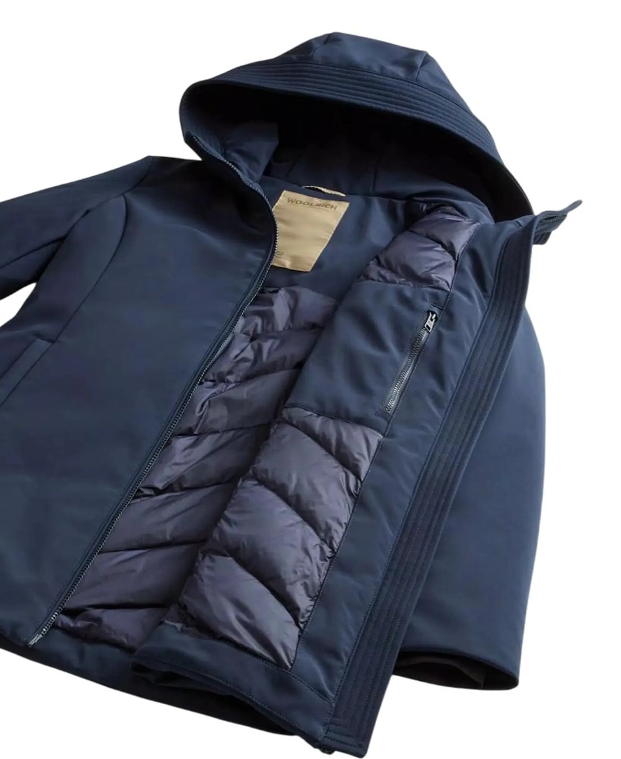 Woolrich Parka New Firth Melton Blu Wwou2045Fr 165150