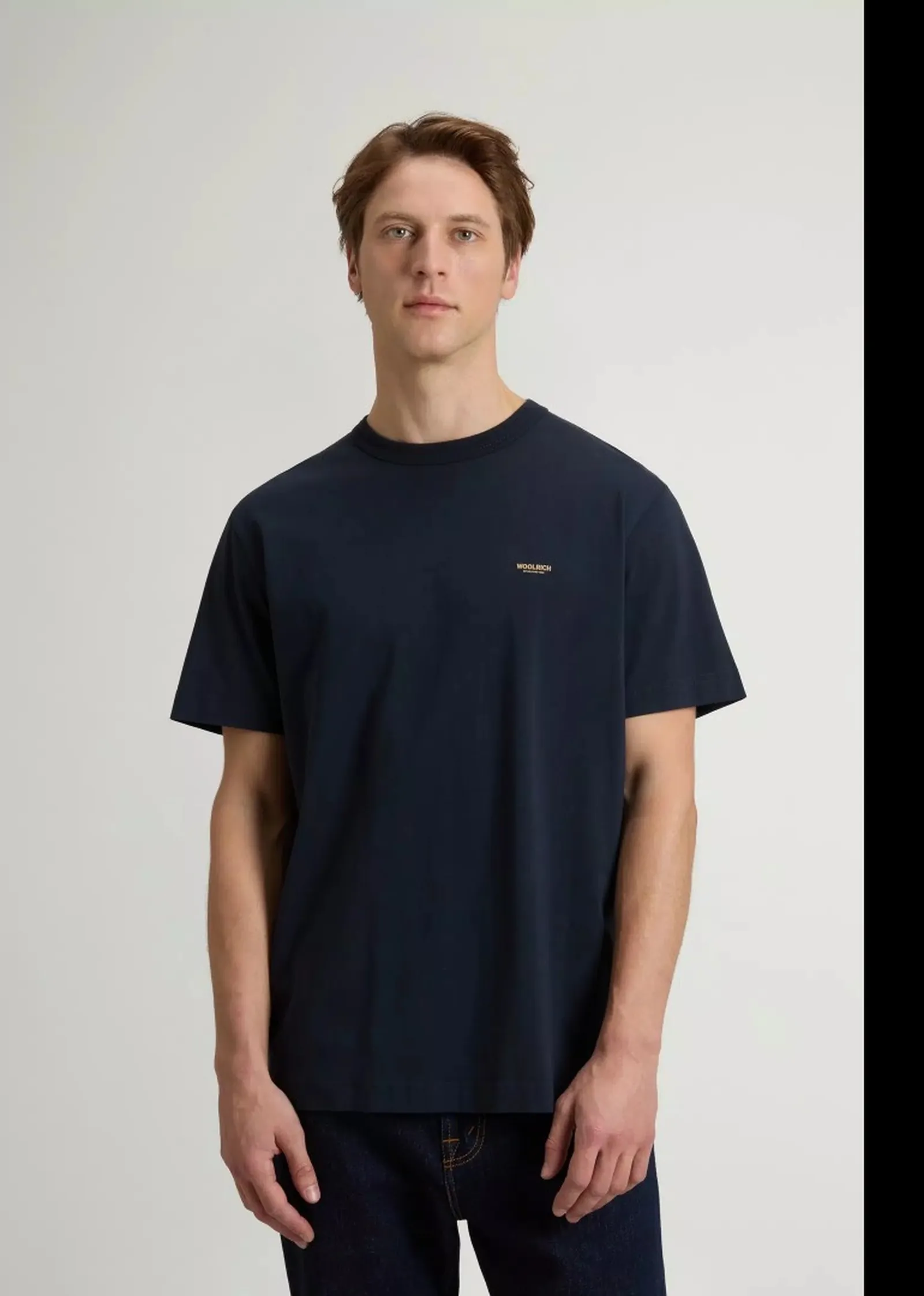 Woolrich T-Shirt Con Logo Blu Wote2012Mr 176193
