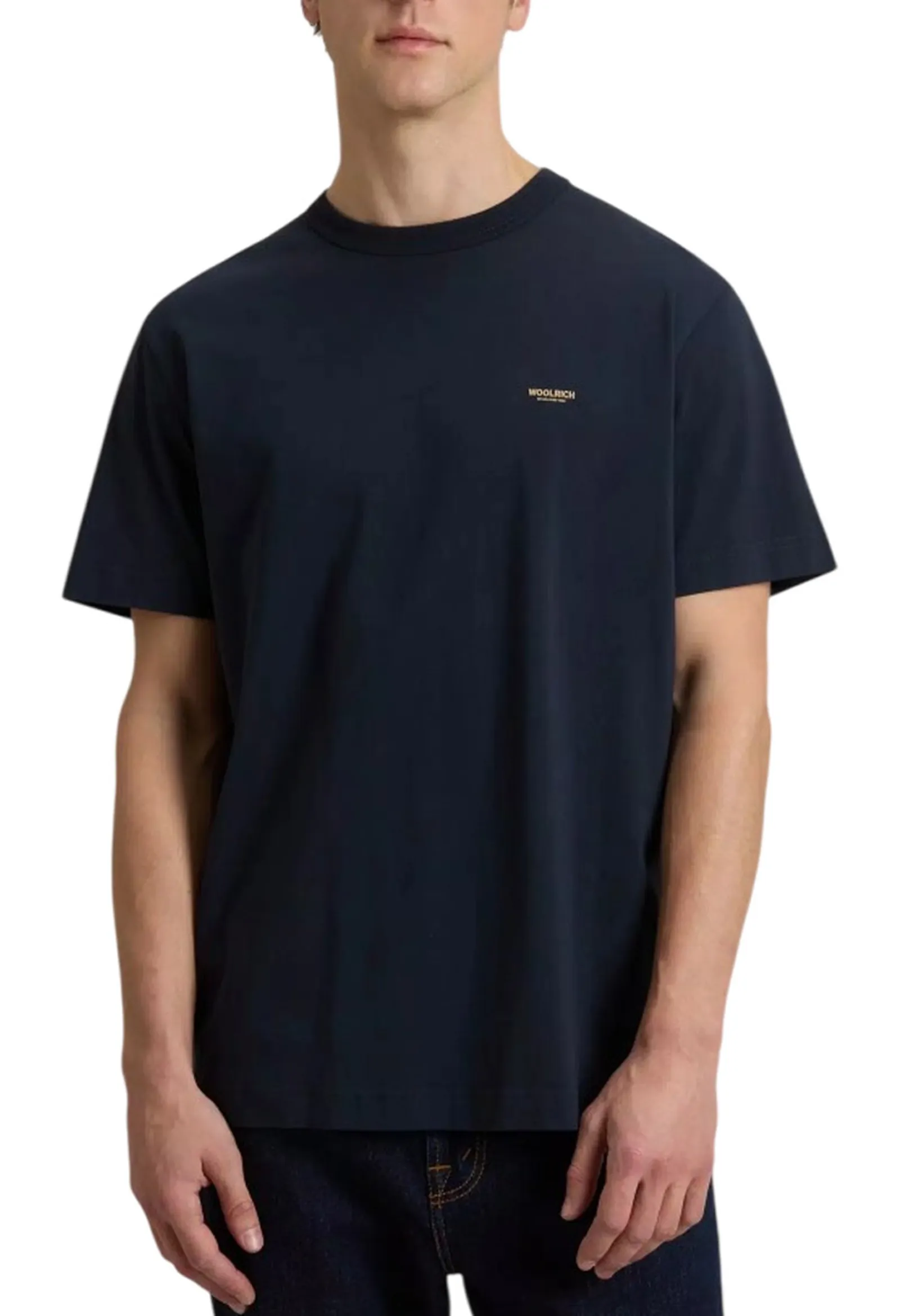 Woolrich T-Shirt Con Logo Blu Wote2012Mr 177044